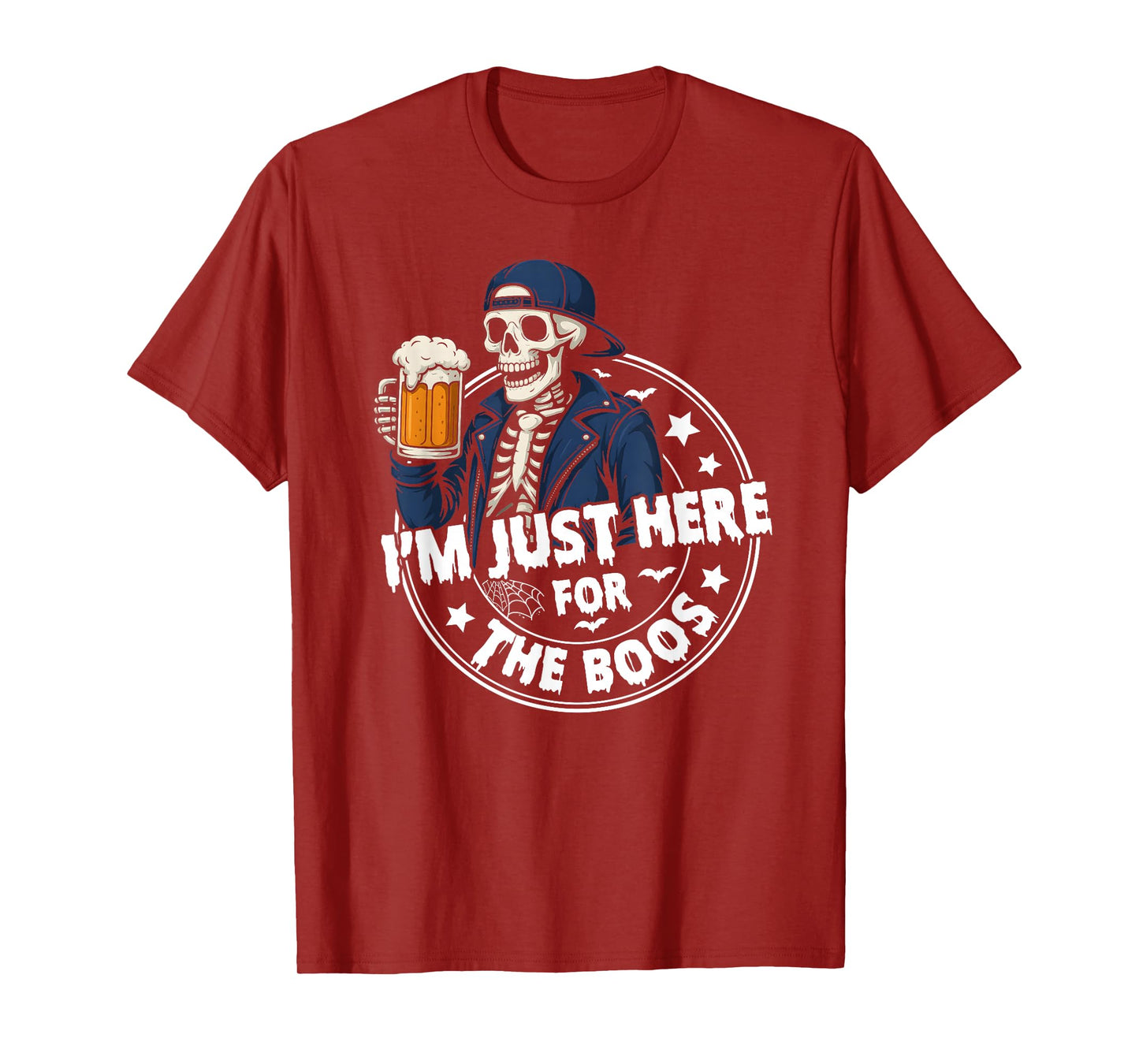 I'm Just Here for The Boos Funny Halloween Ghost Men Women T-Shirt