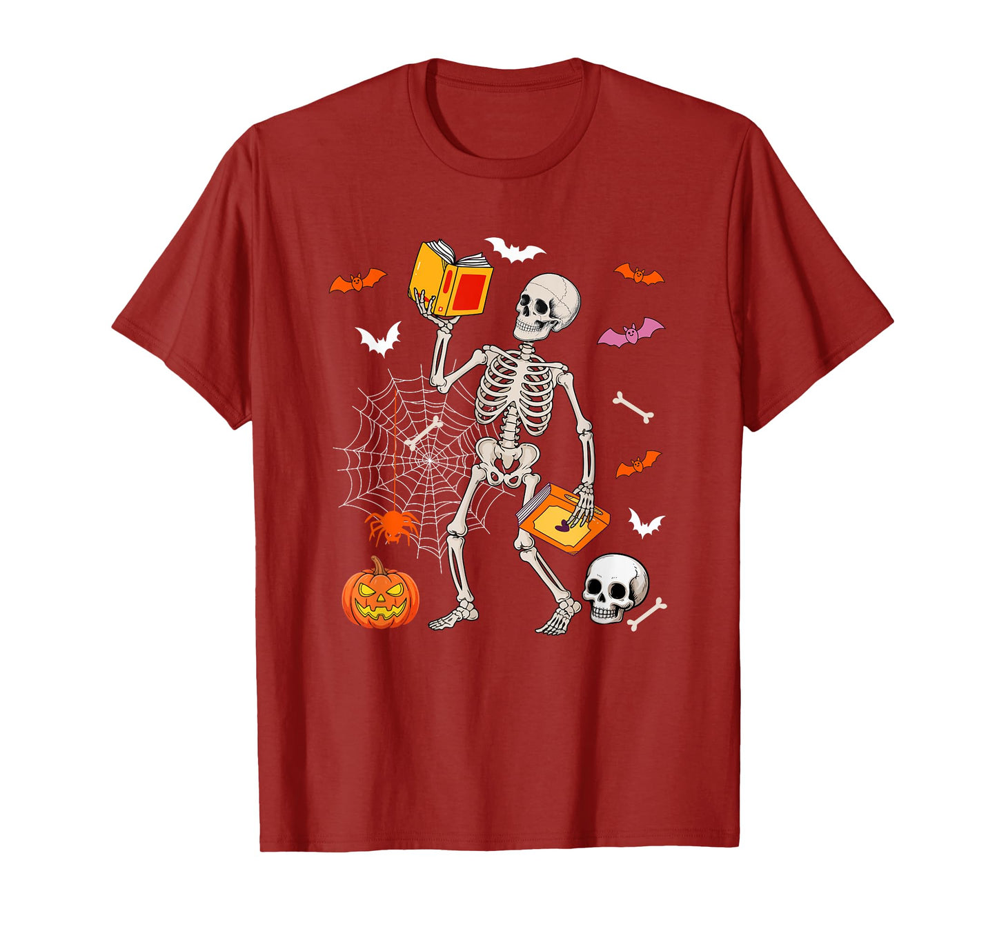 Librarian Job Horror Skeleton Halloween Costume Team T-Shirt