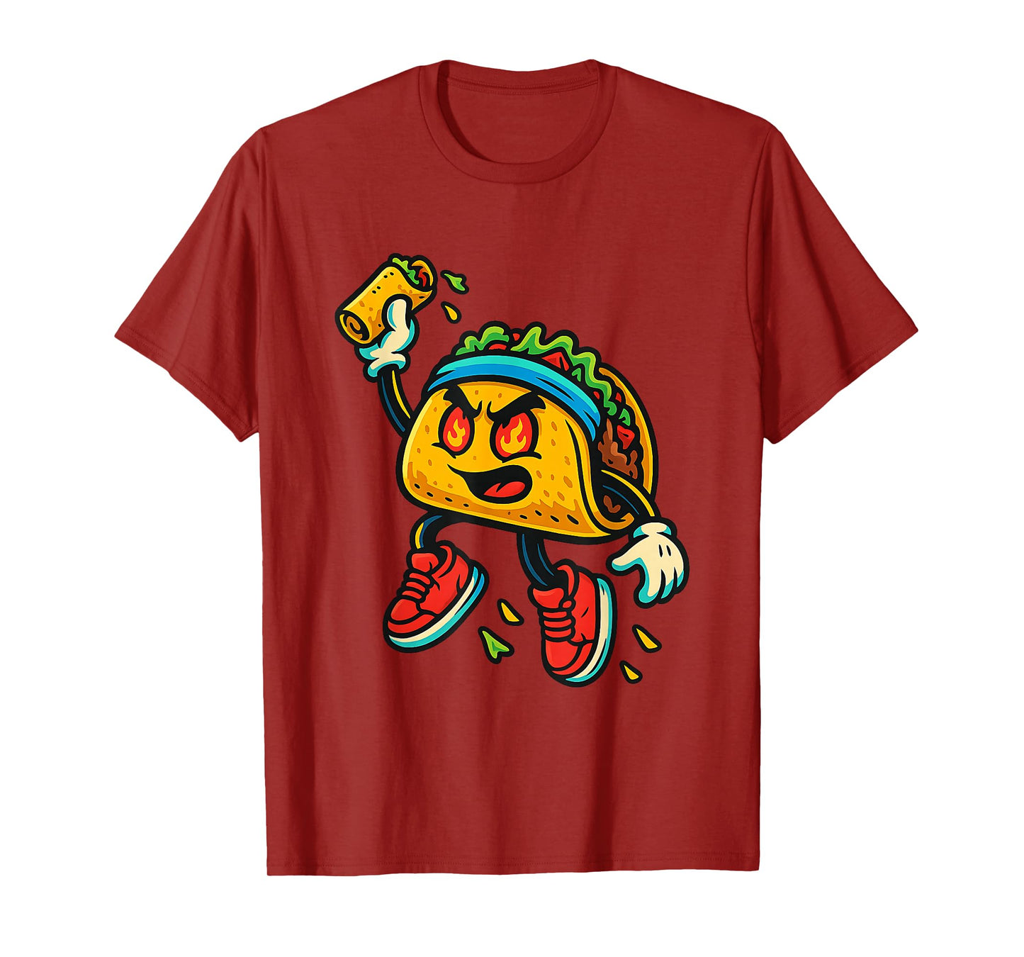 Funny Taco Basketball Slam Burrito Throw Mexican Food Meme T-Shirt