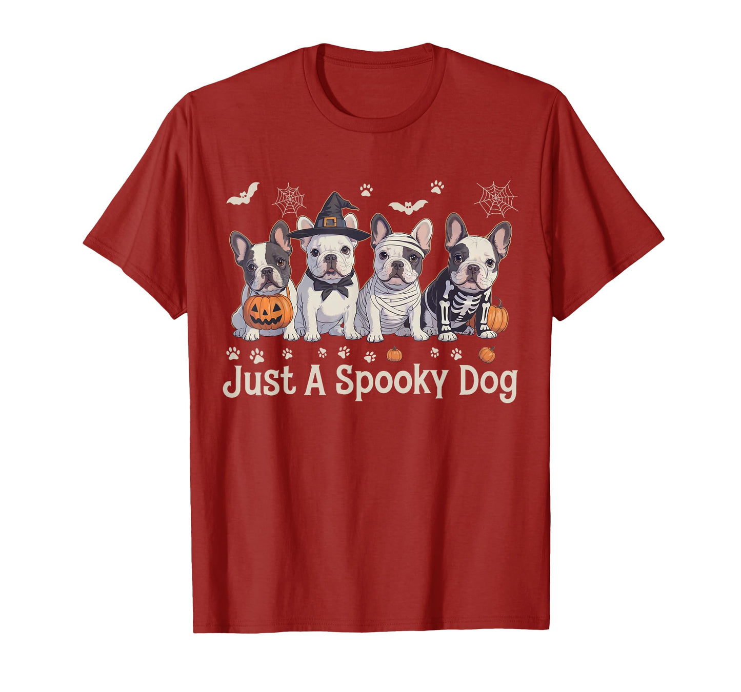 Just a Spooky Dog Cute French Bulldog Halloween Dog Costume T-Shirt