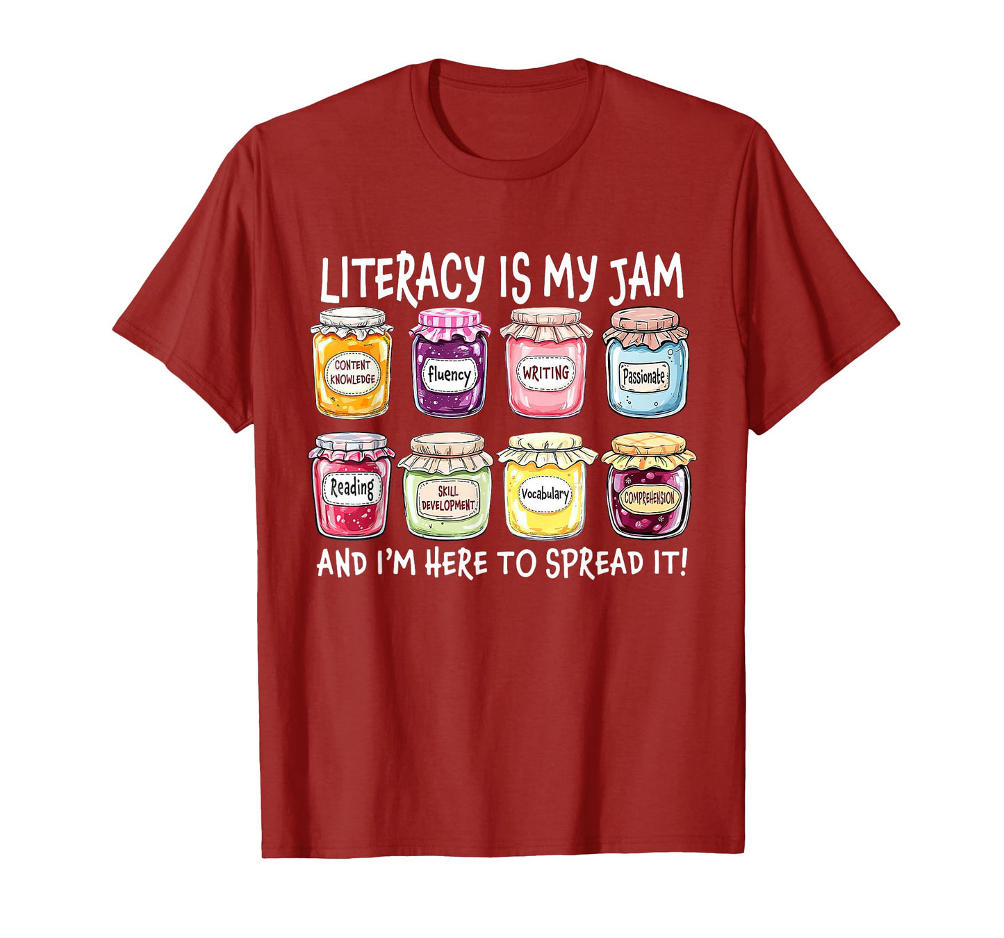 Retro Literacy Is My Jam And I'm Here To Spread It Funny T-Shirt