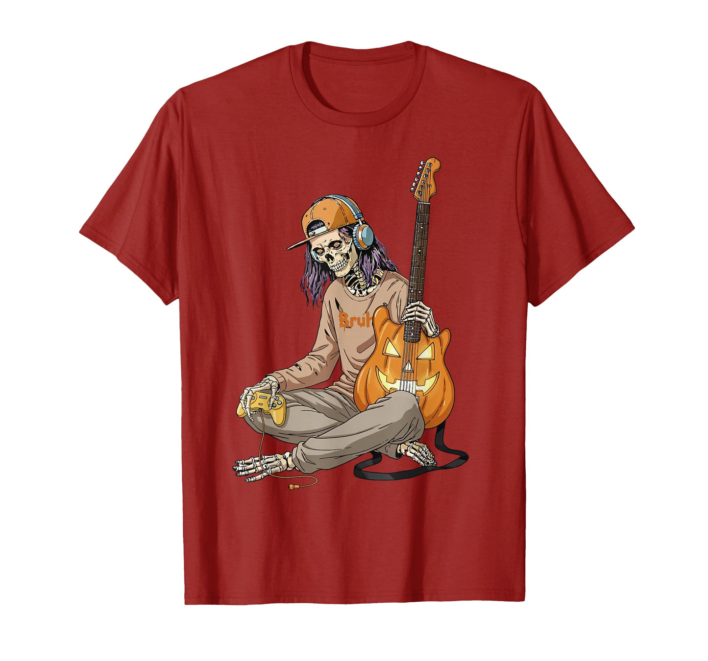 Halloween Skeleton Gamer Video Gaming Boys Kids Funny T-Shirt