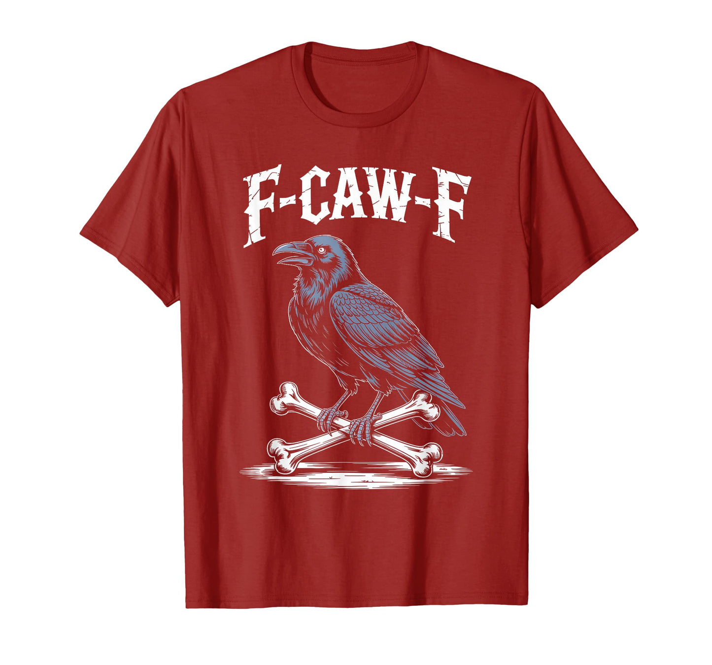 Funny F-Caw-F Crow Gothic Moon Humor Halloween T-Shirt