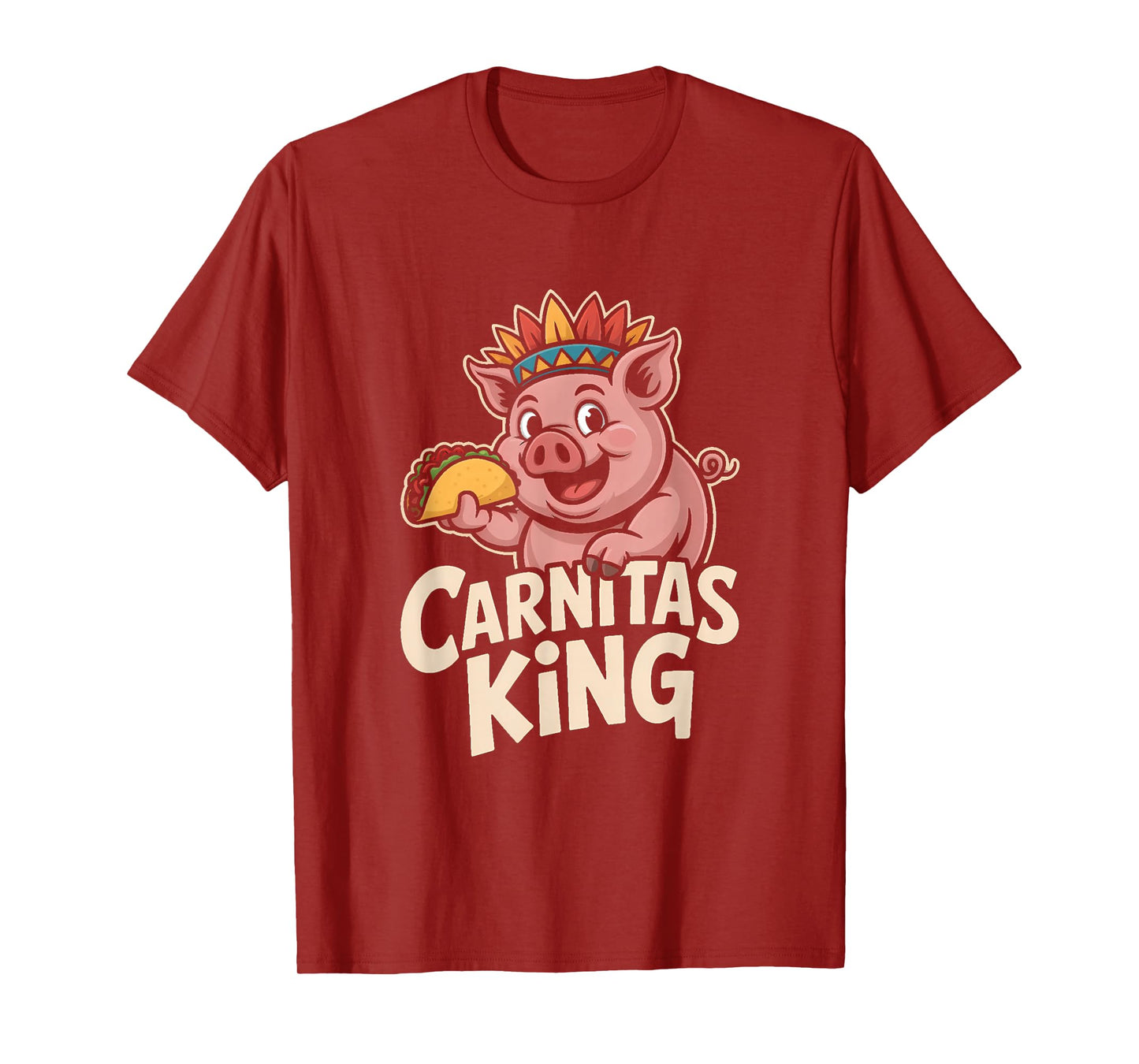 Aztec Pig Carnitas King for Taco Lovers T-Shirt