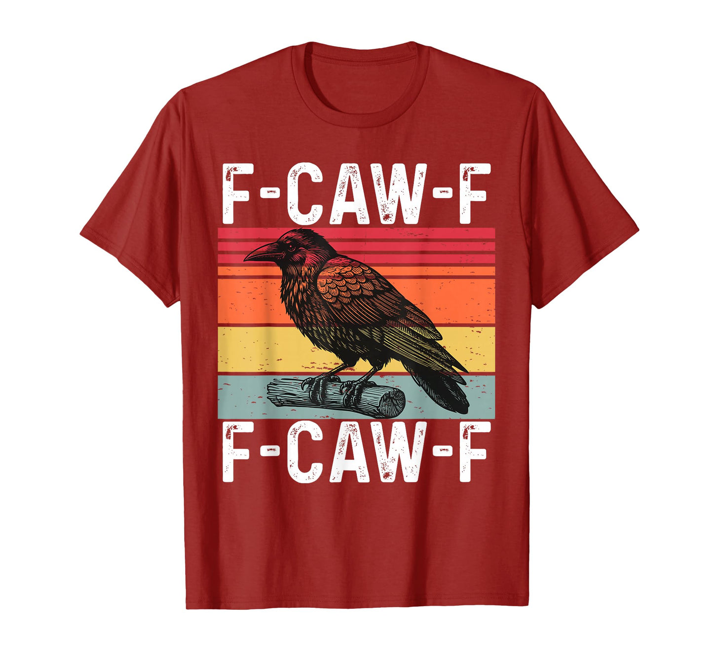 Vintage F-Caw-F Crow FCAWF Funny Bird Graphic T-Shirt