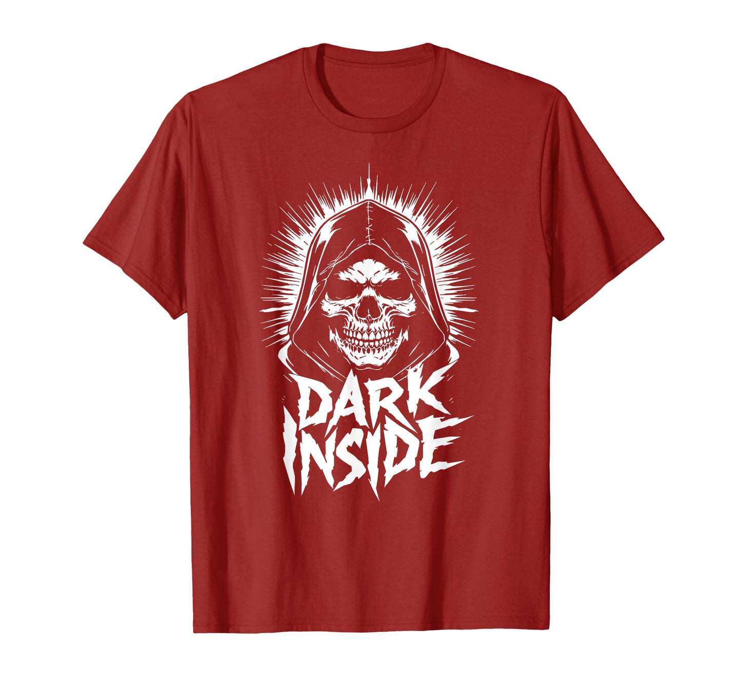 Dark Inside Spooky Halloween Skeleton Gothic Style Aesthetic T-Shirt