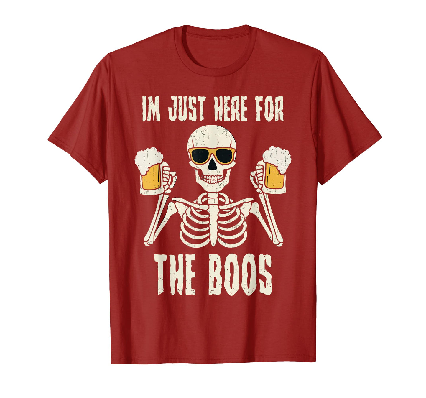 Im Just Here for The Boos Halloween Funny Skeleton T-Shirt