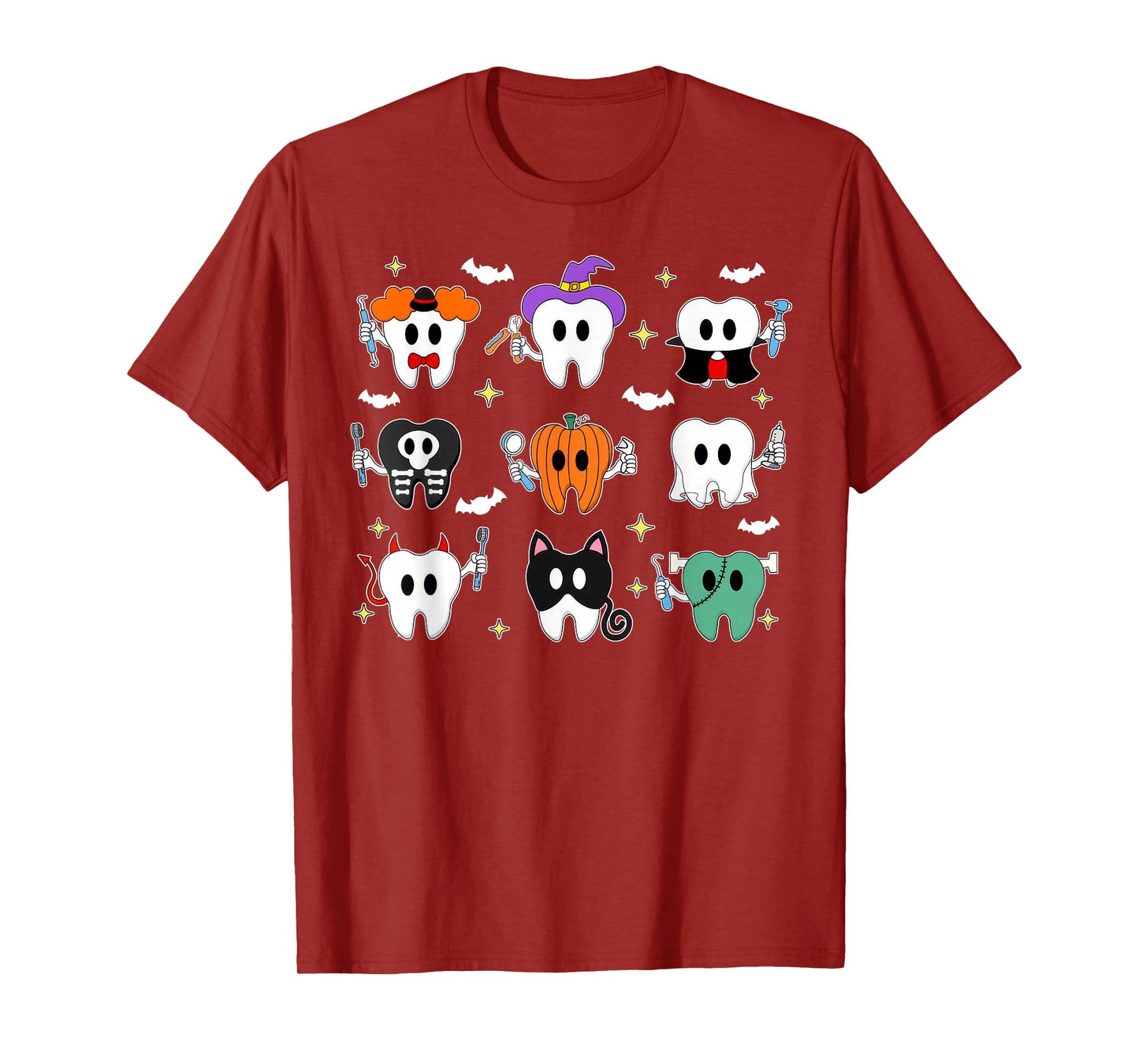 Halloween Dentist Witch Teeth Dental Crew Costume Men Women T-Shirt