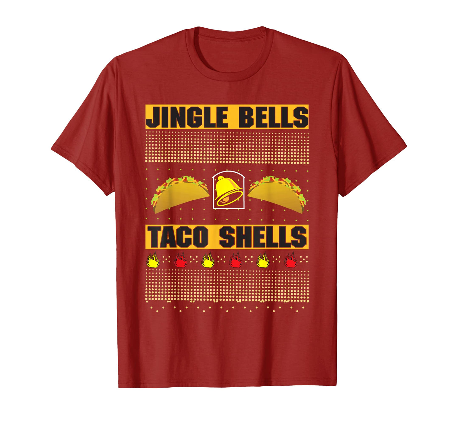 Taco Lover Mexican Food Jingle Bells Taco Shells T-Shirt