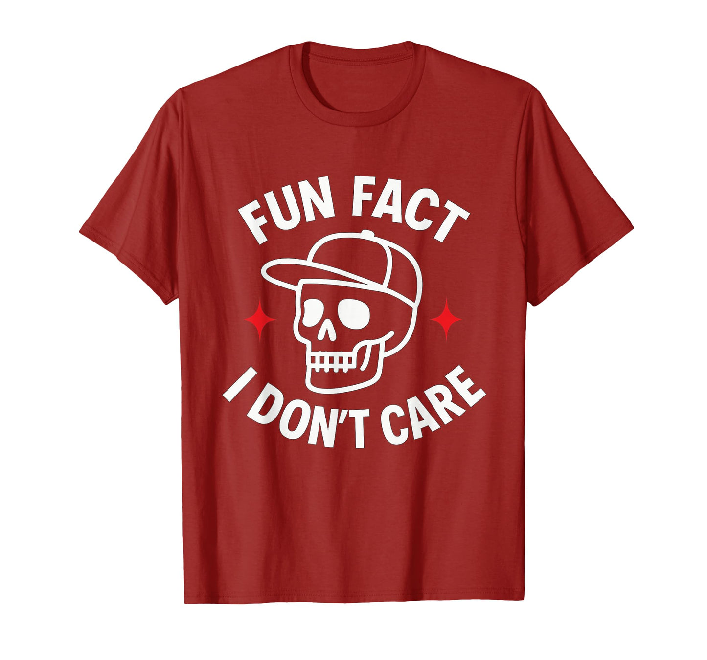 Fun Fact I Don't Care Men Sarcastic Cute Funny Quotes Design T-Shirt
