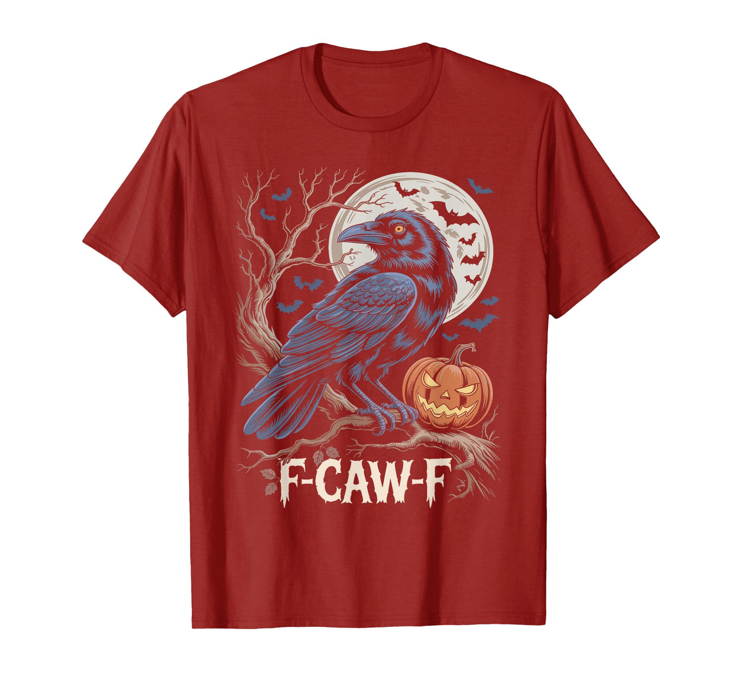 Retro F-Caw-F Black Bird Crow Funny Crow Bird Cawing Grunge T-Shirt