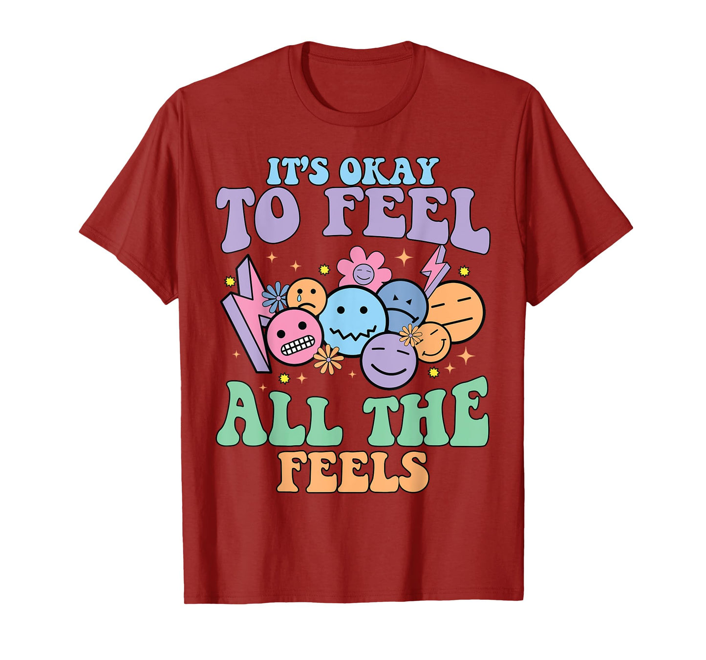 It's Okay To Feel All The Feels Mental Health Awareness T-Shirt