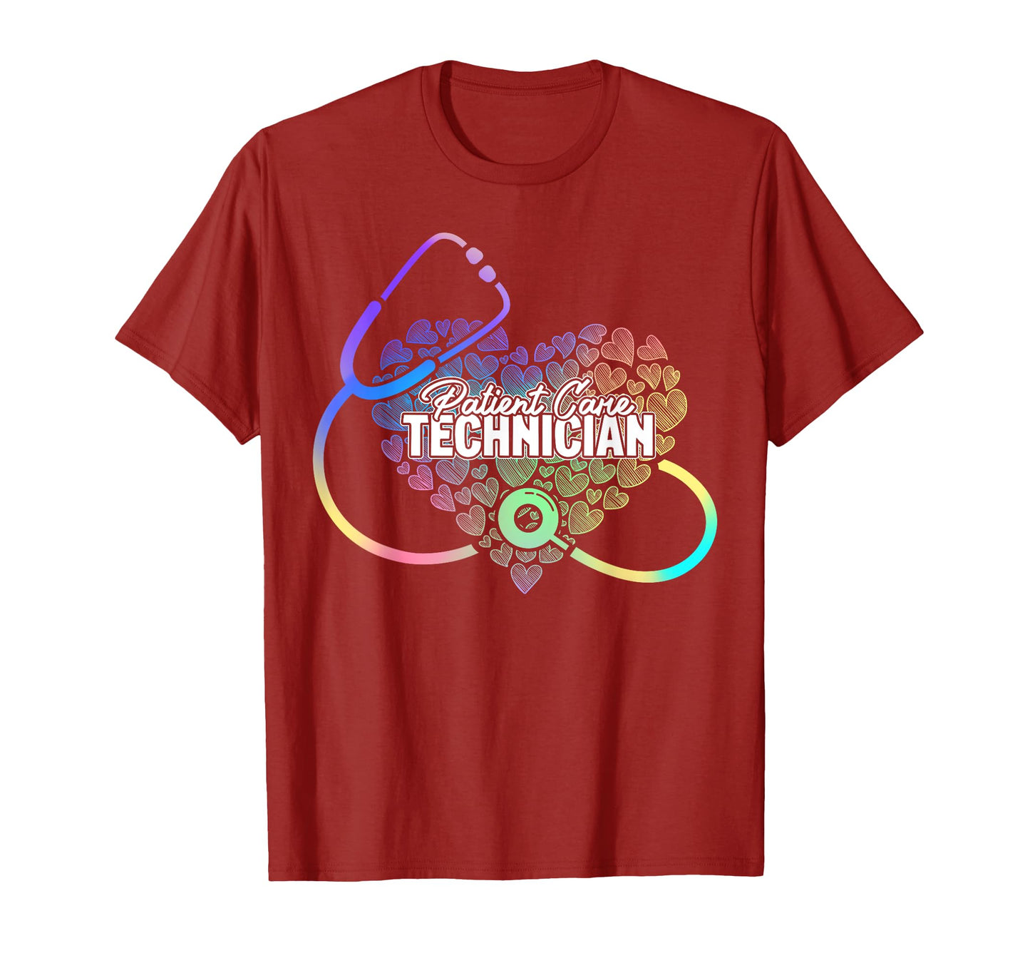 PCT Patient Care Technician Heart Stethoscope T-Shirt