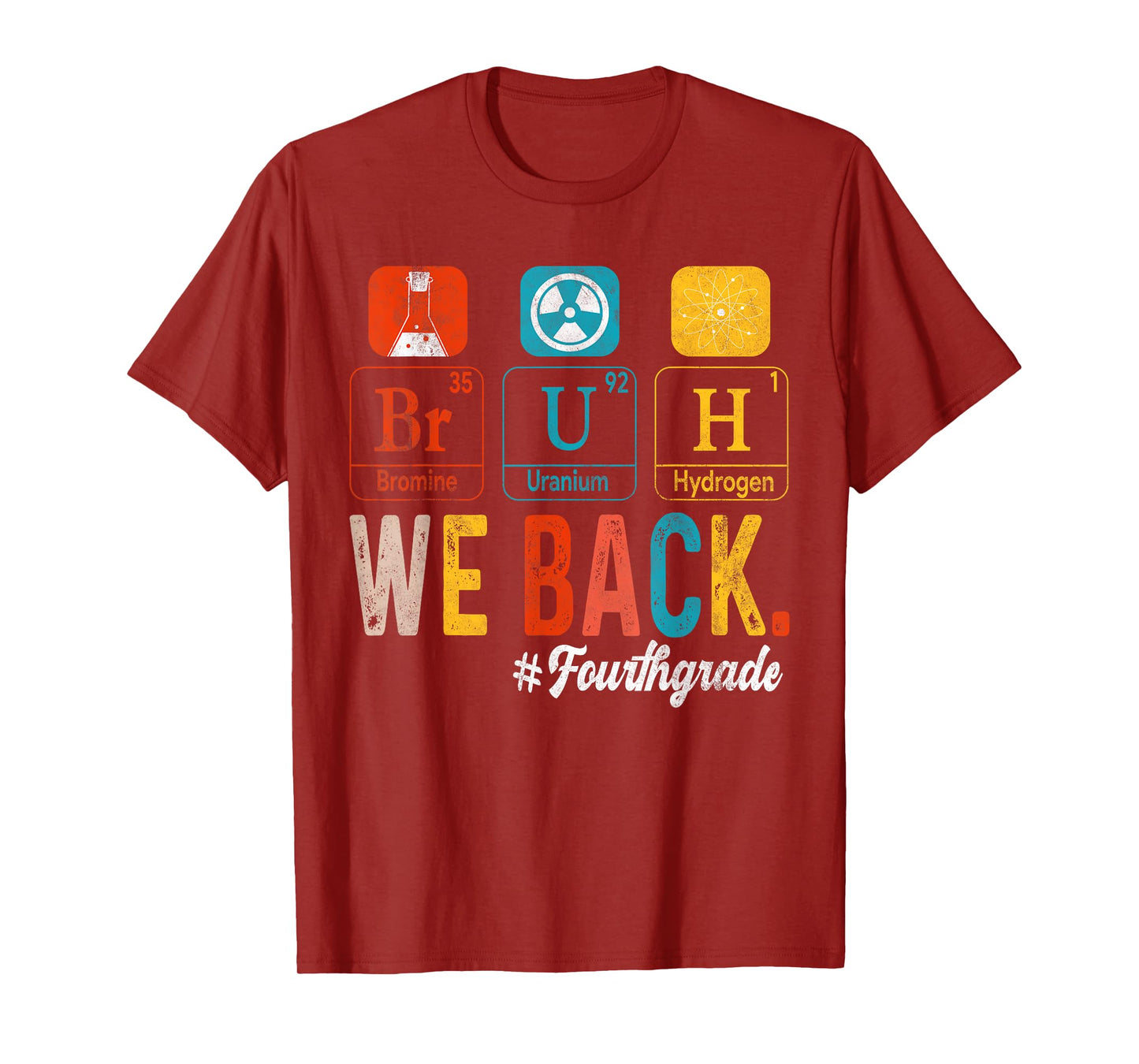Bruh We Back To School Fourth Grade Periodic Table Elements T-Shirt