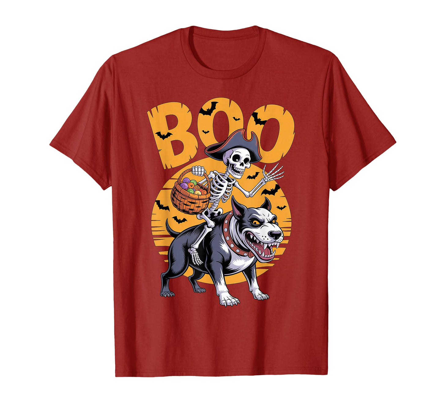 Spooky Bull Terrier Costume on Boo Bull Terrier Halloween T-Shirt
