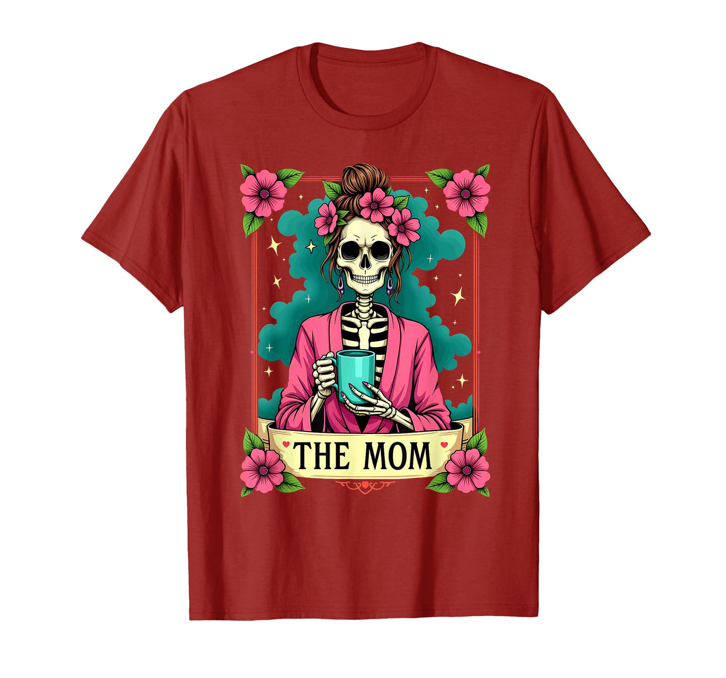 Gothic Tarot Card The Mom Skeleton Coffee T-Shirt