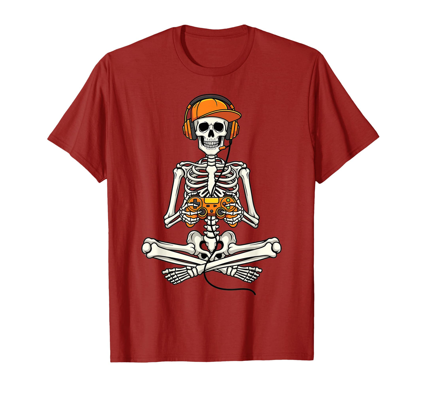 Gamer Skeleton Controller Halloween Spooky Style T-Shirt
