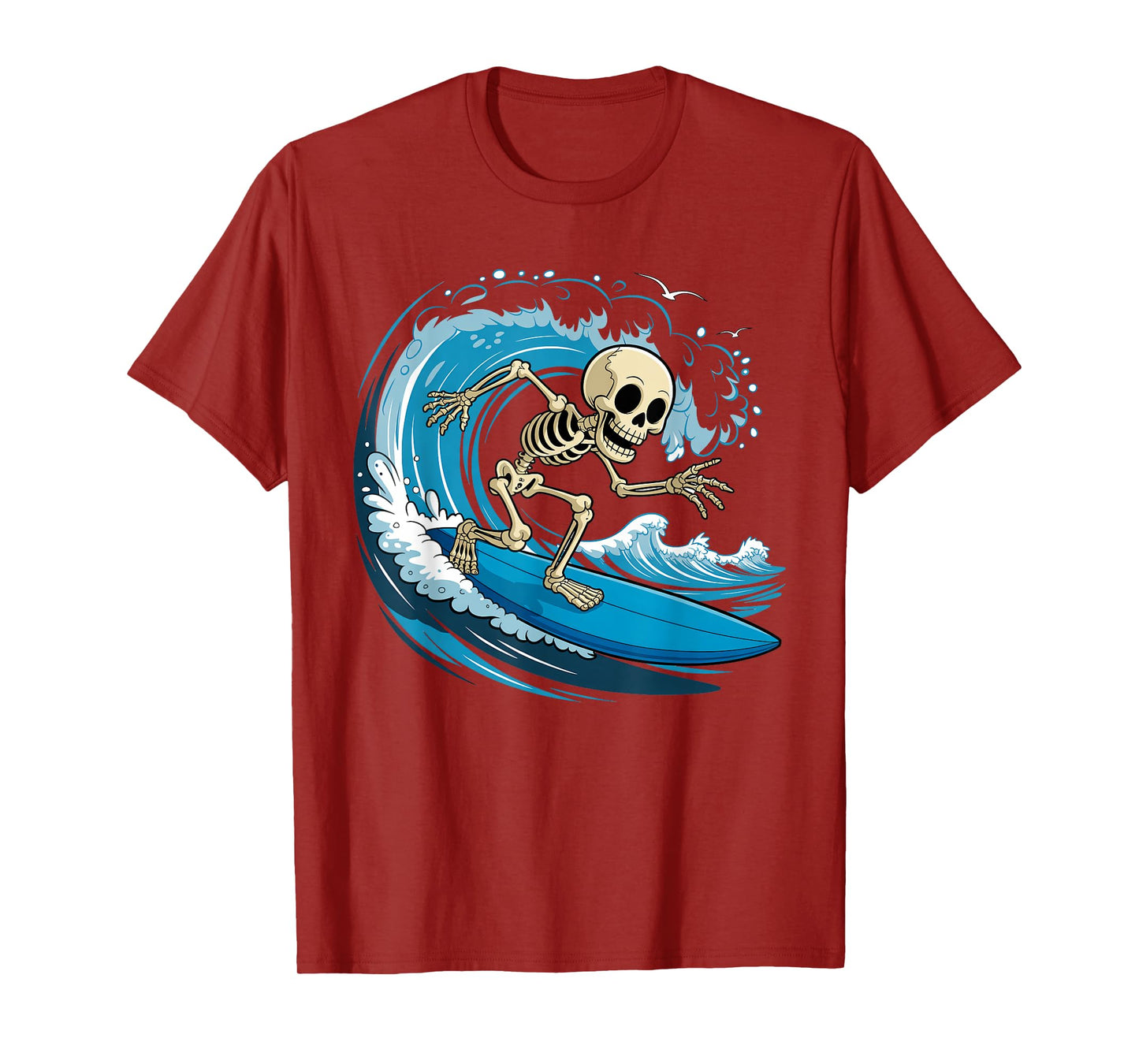 Halloween Skeleton Surfing Surfers Trick or Treat Costume T-Shirt