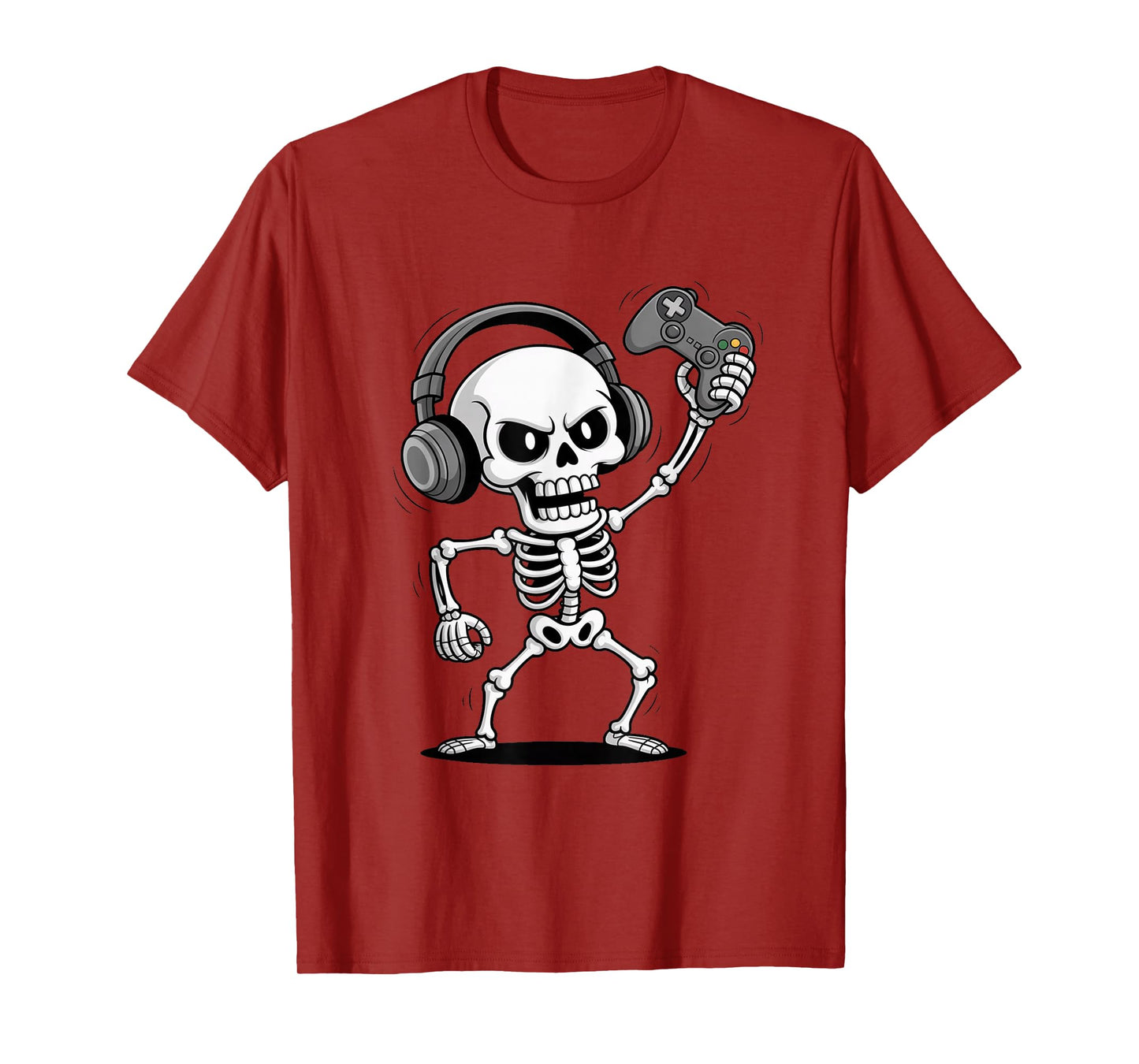 Funny Halloween Skeleton Gamer T-Shirt