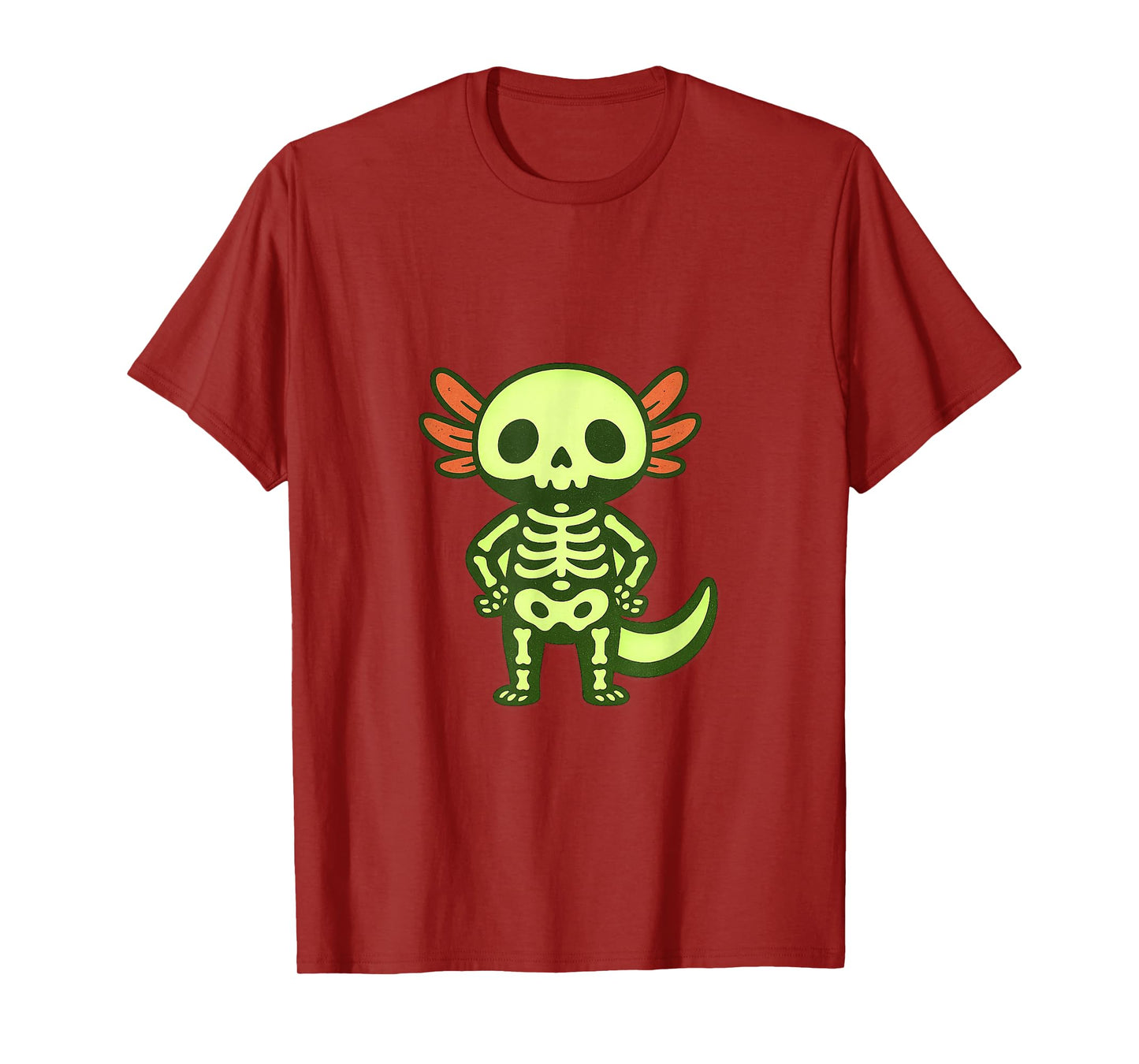 Halloween Axolotl Skeleton Costume Funny Adults T-Shirt