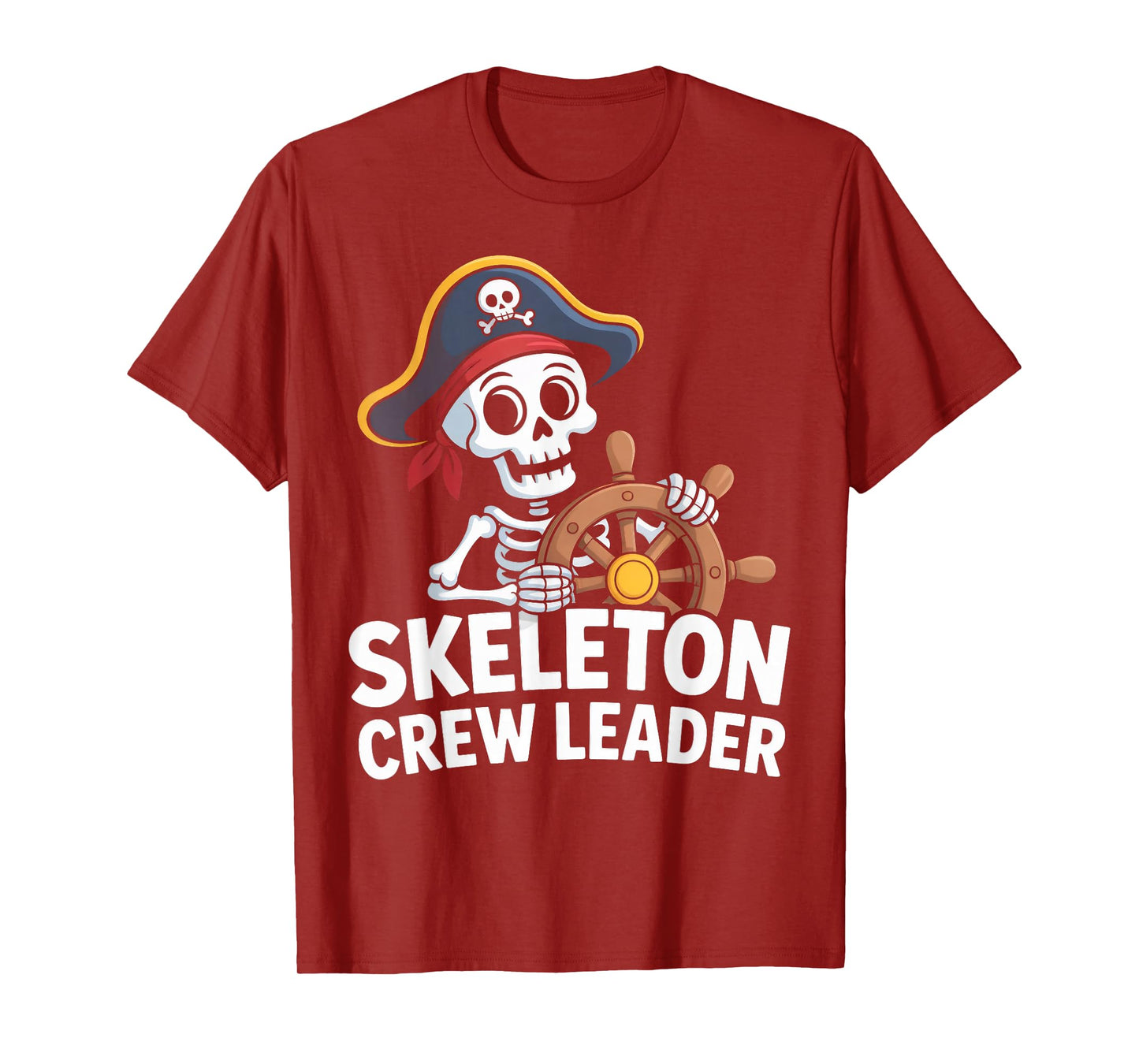 Skeleton Crew Leader Pirate Ship Wheel T-Shirt