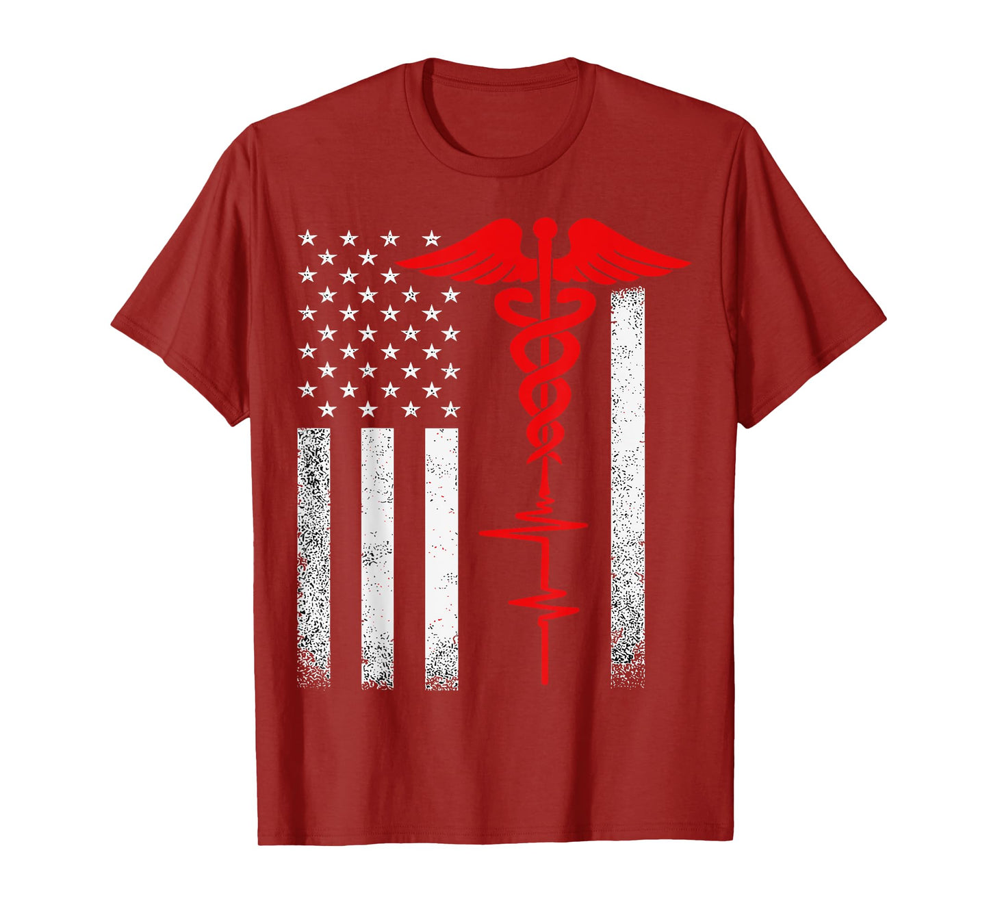 Thin Red Line USA Flag Nurse T-Shirt