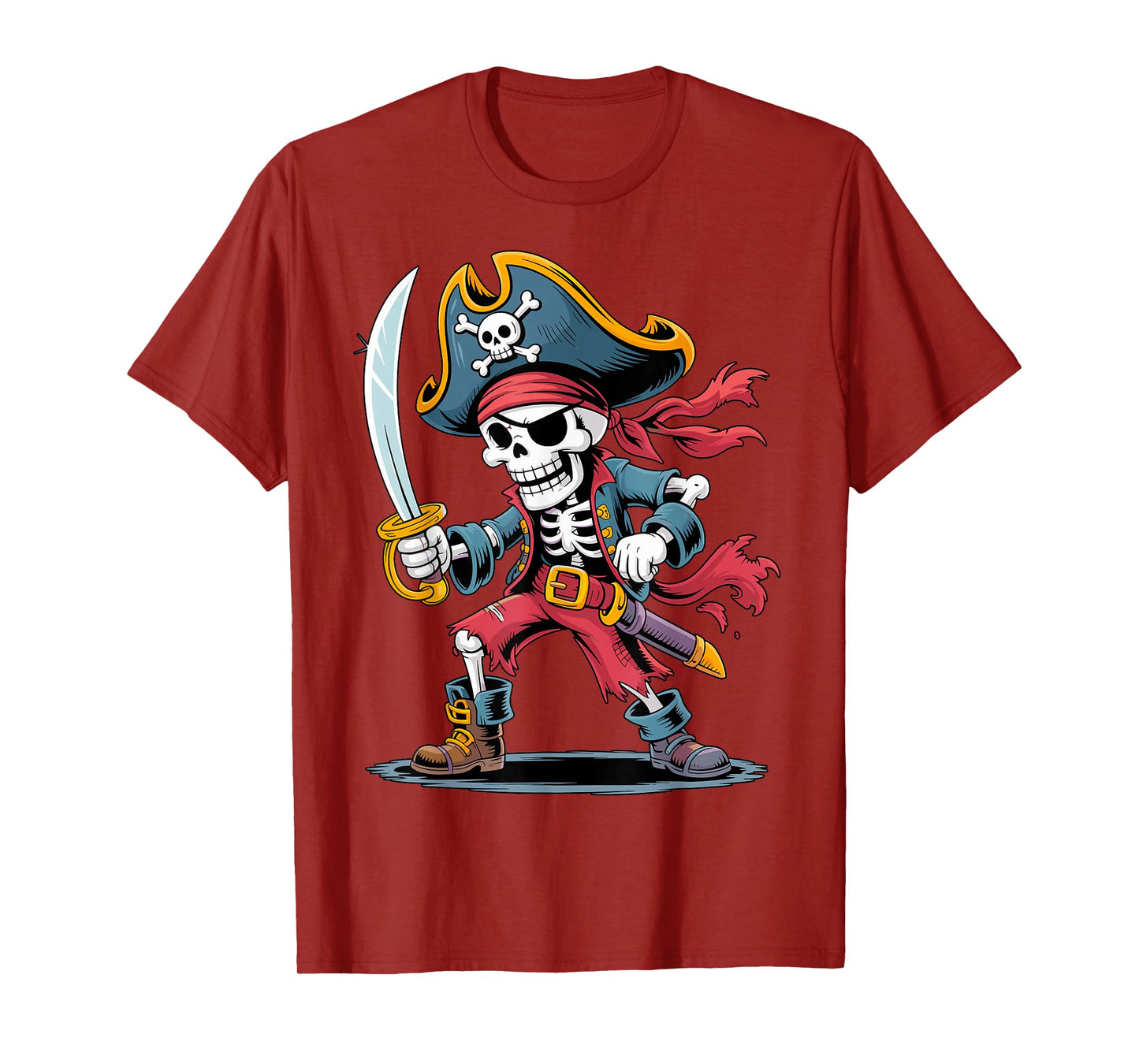 Pirate Skeleton Halloween T-Shirt
