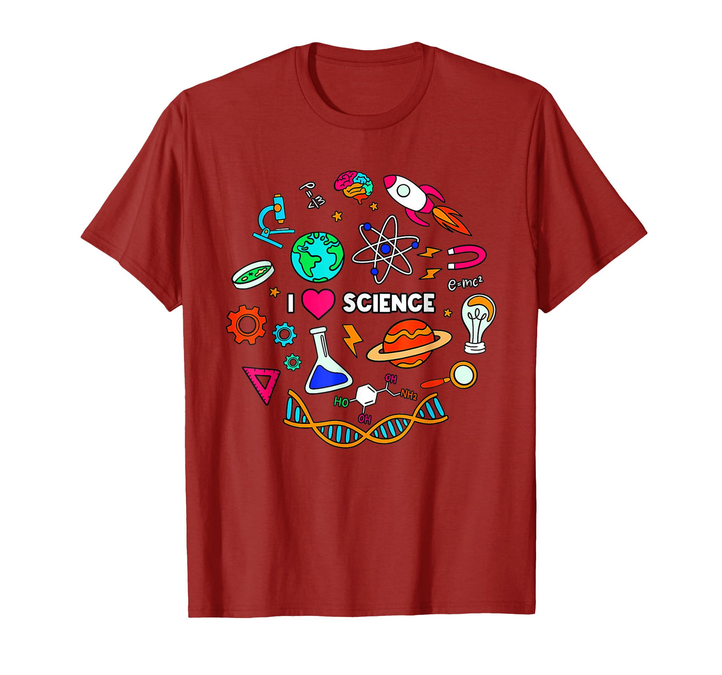 I Love Science Tshirt Kids Science Lovers Gifts Ideas T-Shirt