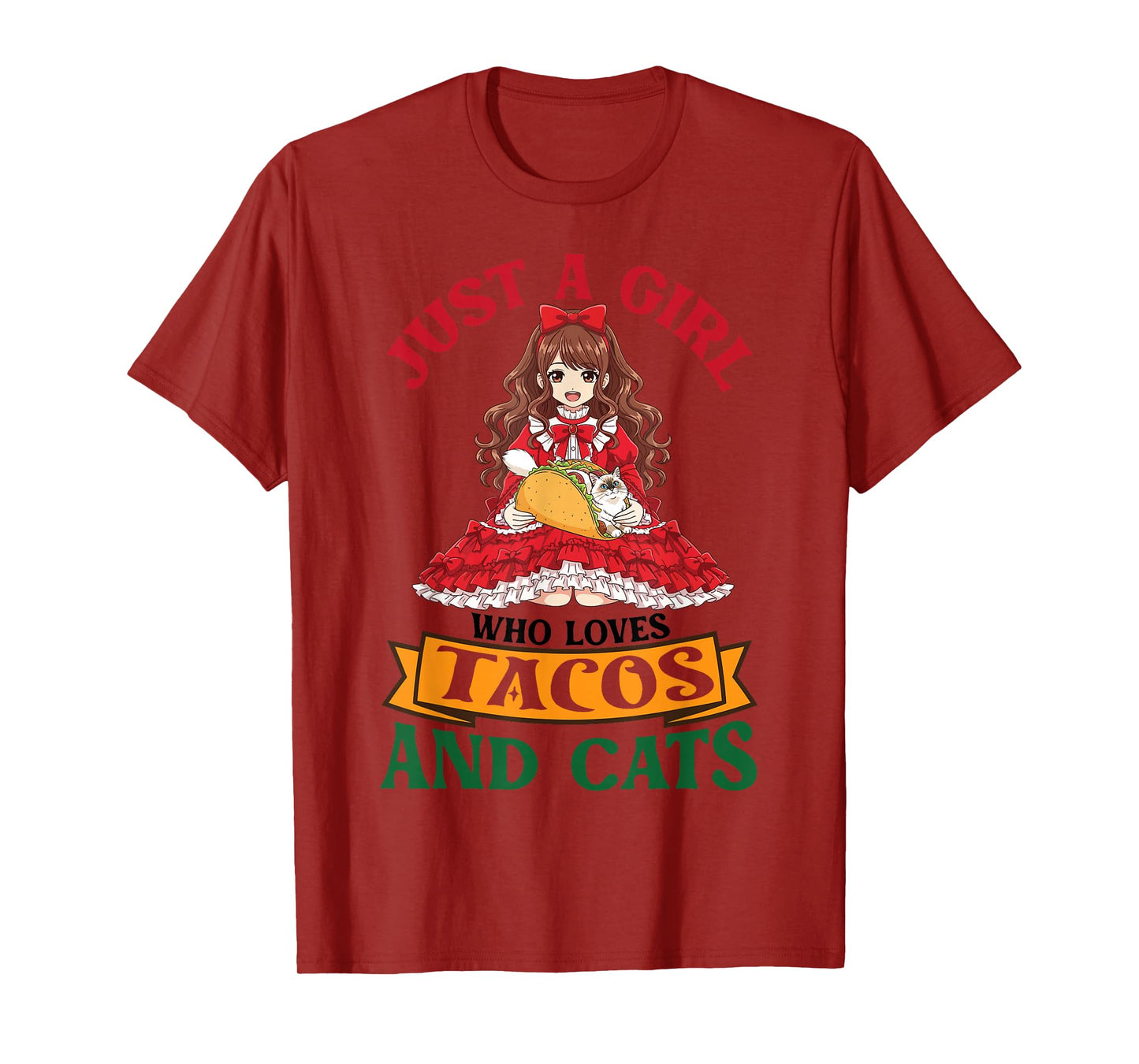Just A Girl Who Loves Tacos and Birman Cats Mother Mommy T-Shirt