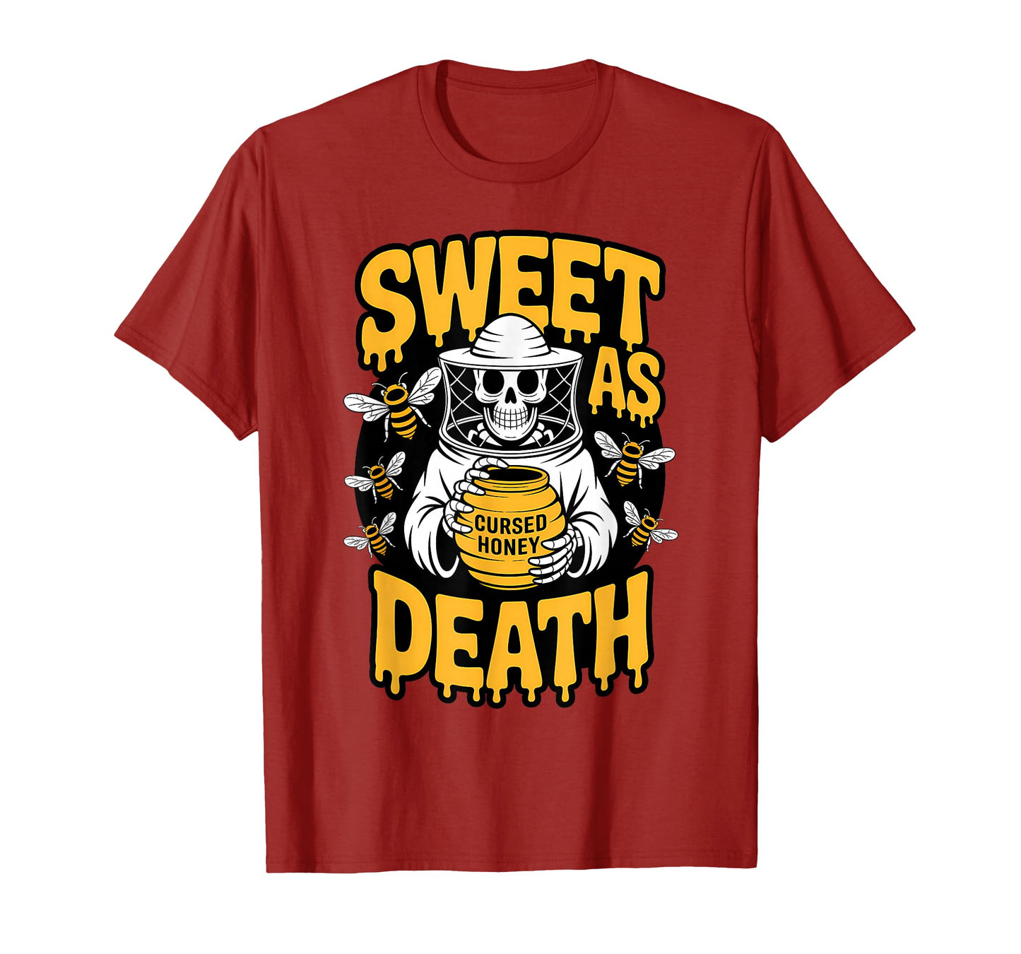 Skeleton Beekeeper Halloween Funny Spooky Honey T-Shirt