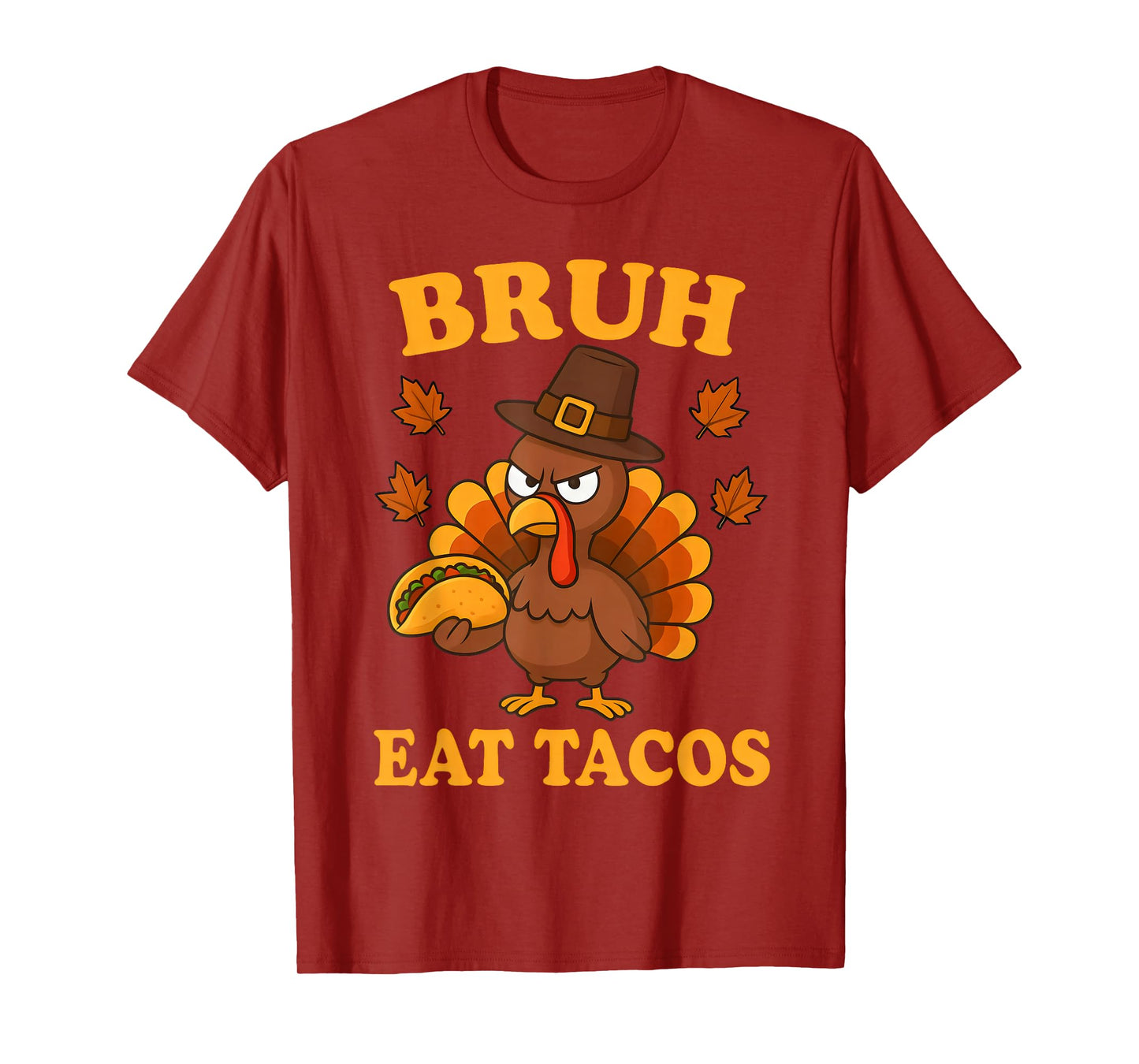 Bruh Eat Tacos Funny Thanksgiving Thankful Gen Z Meme Boys T-Shirt