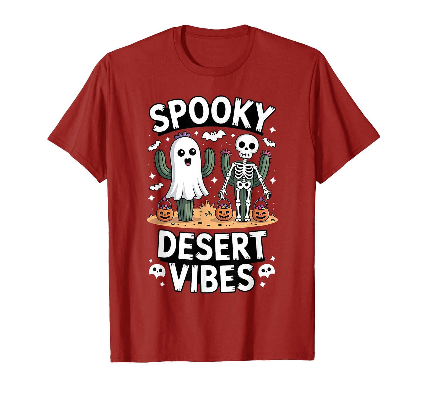 Cactus Skeleton Desert Spooky Halloween Desert Vibes T-Shirt