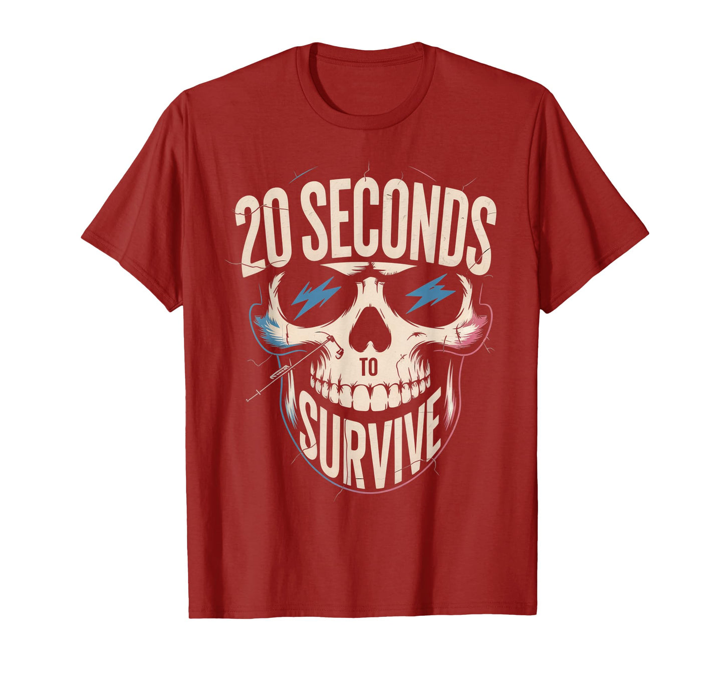 Skeleton 20 Seconds to Survive Chase and Catch Tag Sport Fun T-Shirt