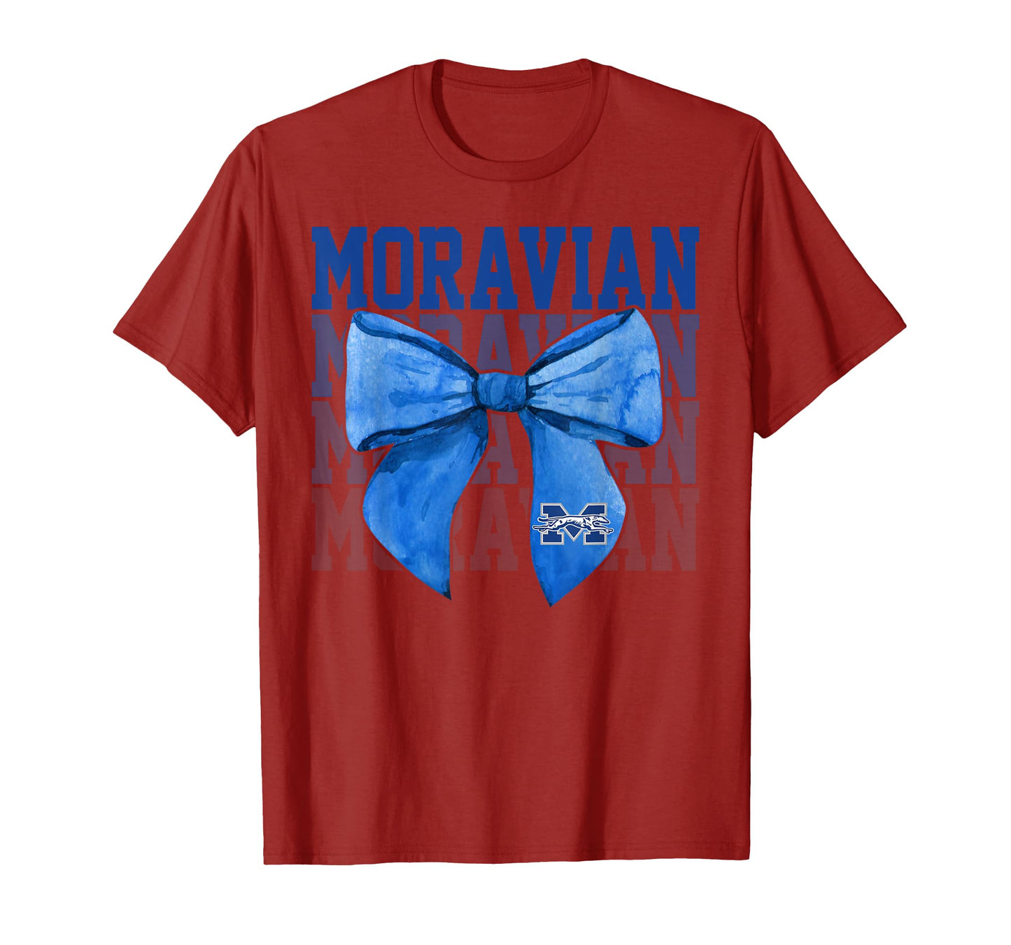 Moravian Vintage Arch University Bow Vintage Athletics Girls T-Shirt