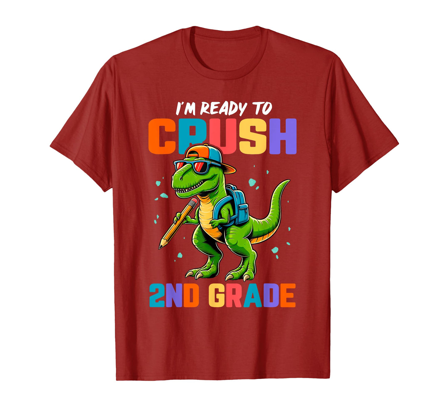 First Day of 2nd Grade Boys Kids Dinosaur Back To School T-Shirt