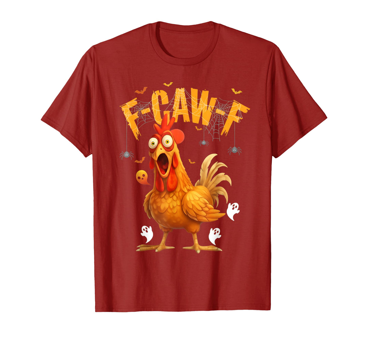 Funny Chicken F-Caw-F Halloween Party T-Shirt