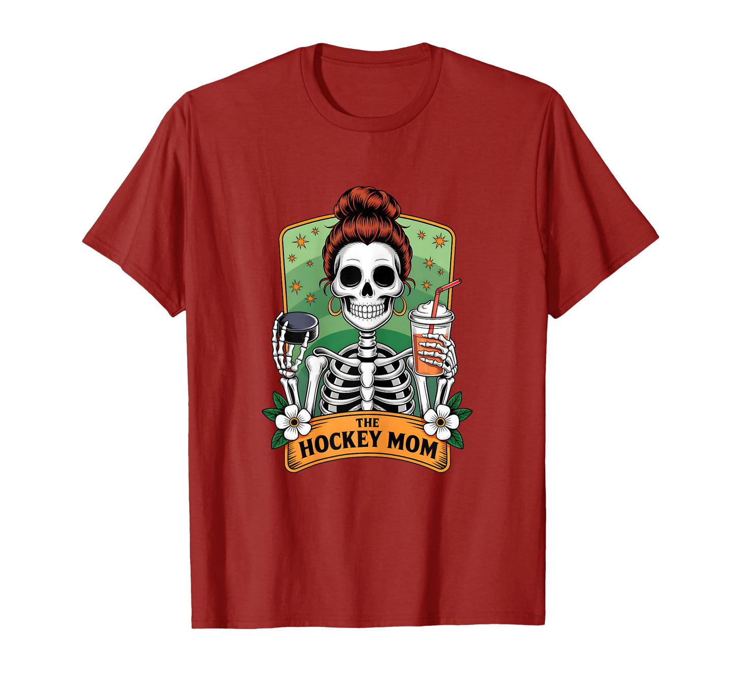The Hockey Mom Tarot Card Skeleton Game Day Proud Moms T-Shirt