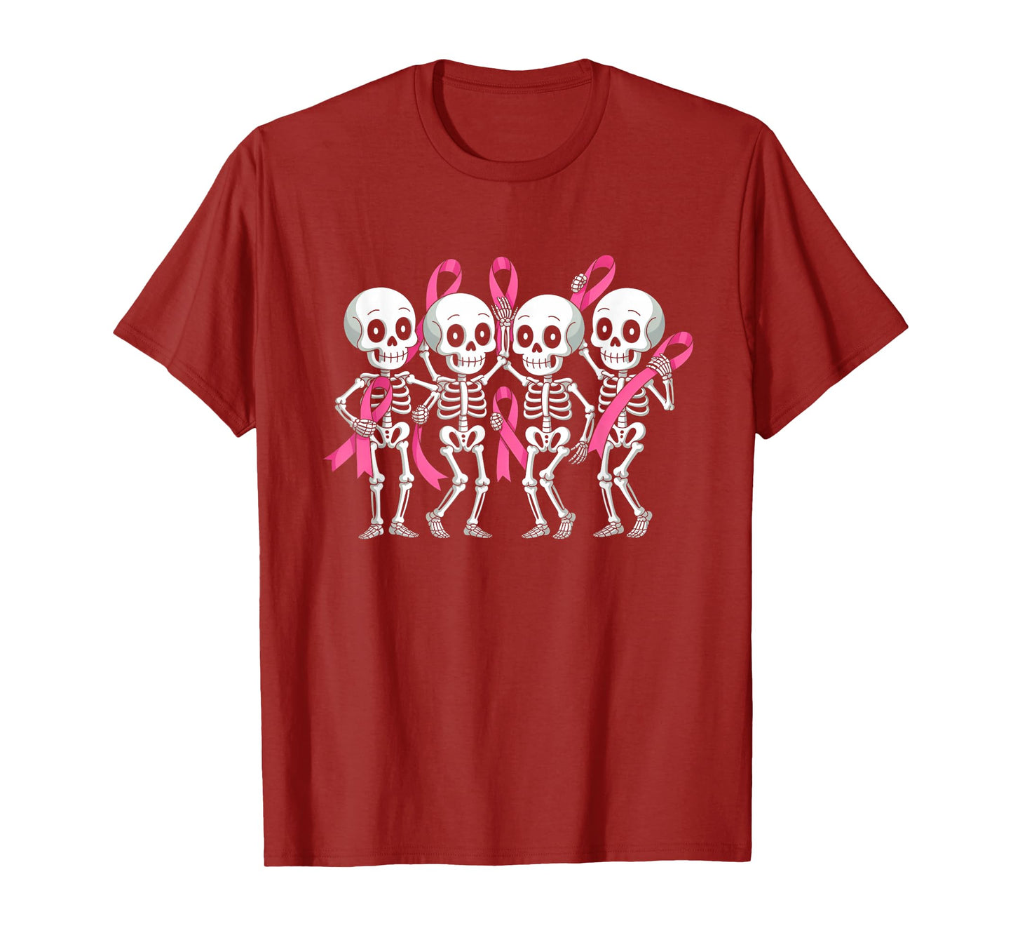 Breast Cancer Skeletons Dancing Awareness T-Shirt