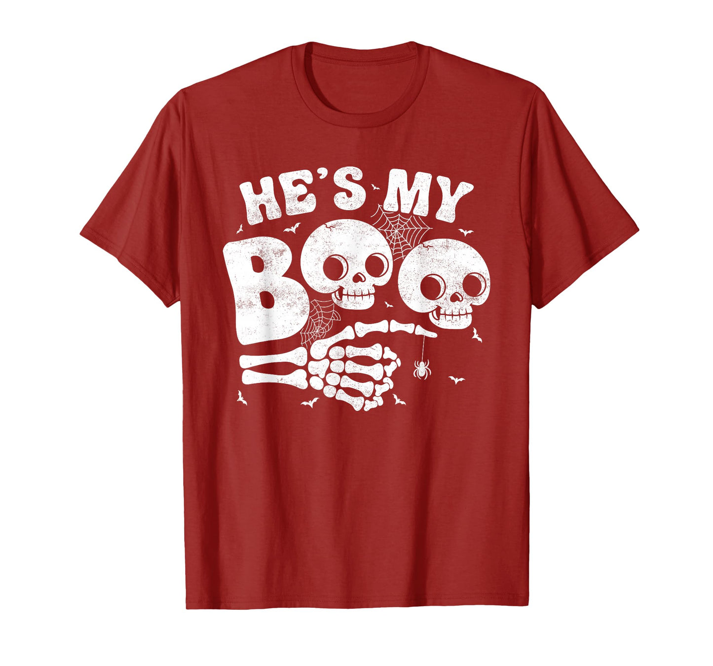 He’s My Boo Skeleton Couple Matching Halloween Costume T-Shirt