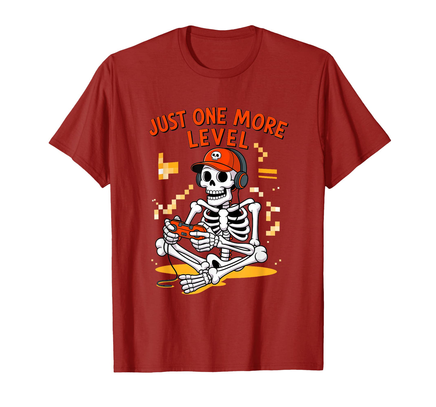 Funny Video Game Halloween Skeleton Gamer Costume Men Boys T-Shirt