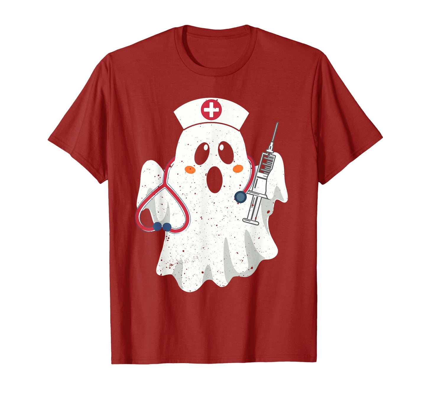 Nurse Boo Ghost Halloween Costume Funny Nursing Girls Women T-Shirt
