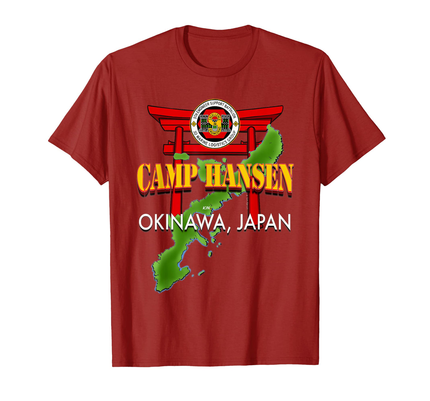 9th Engineer Support Battalion Camp Hansen Okinawa Japan T-Shirt