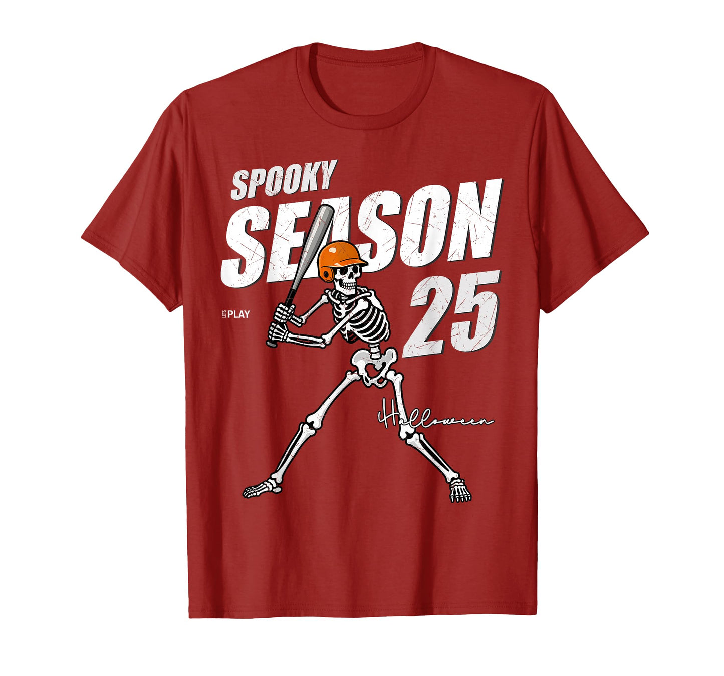 Spooky Season Skeleton Baseball Player Halloween 2025 T-Shirt