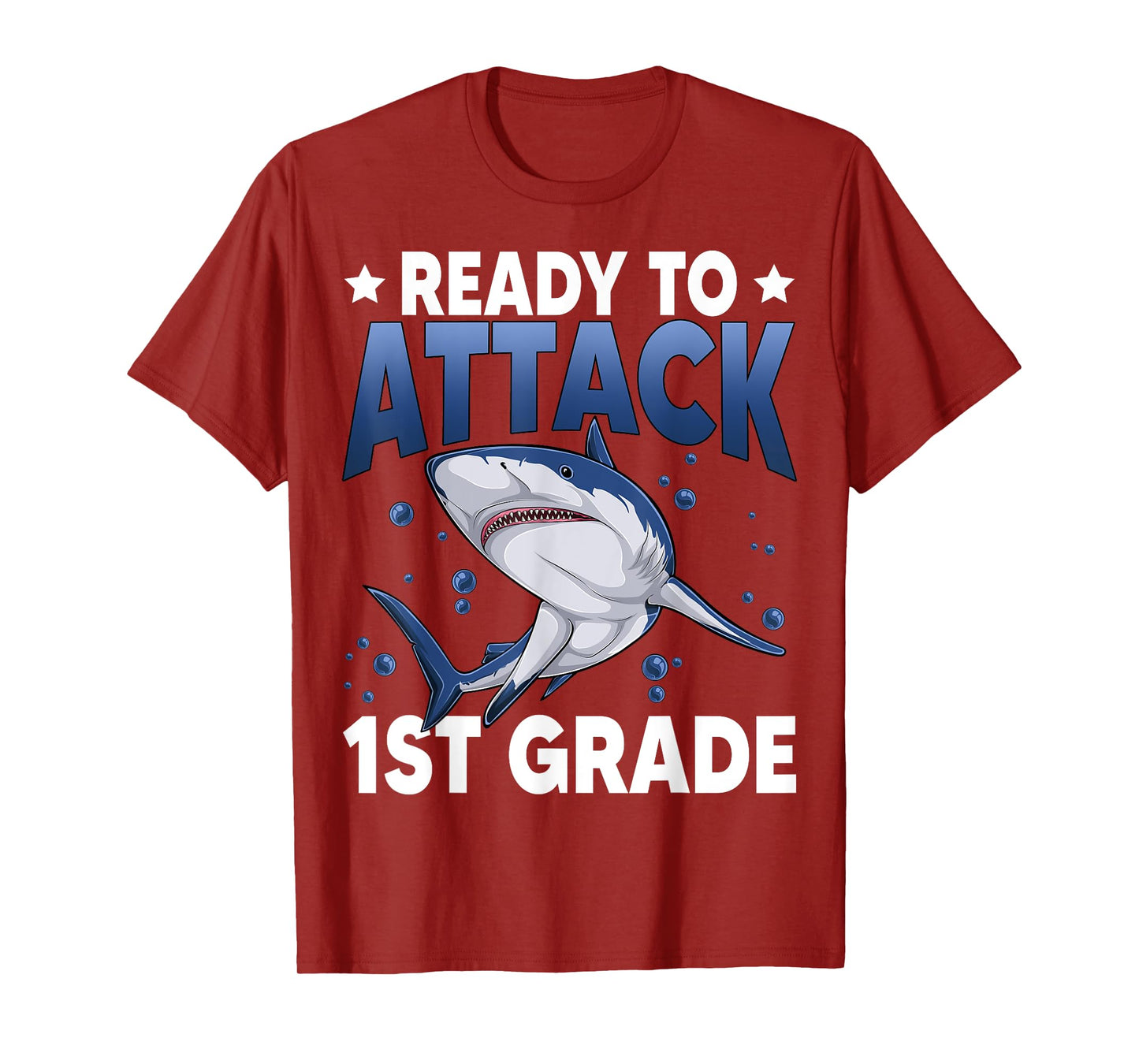 Ready To Attack 1st Grade Shark First Grade Teacher Student T-Shirt