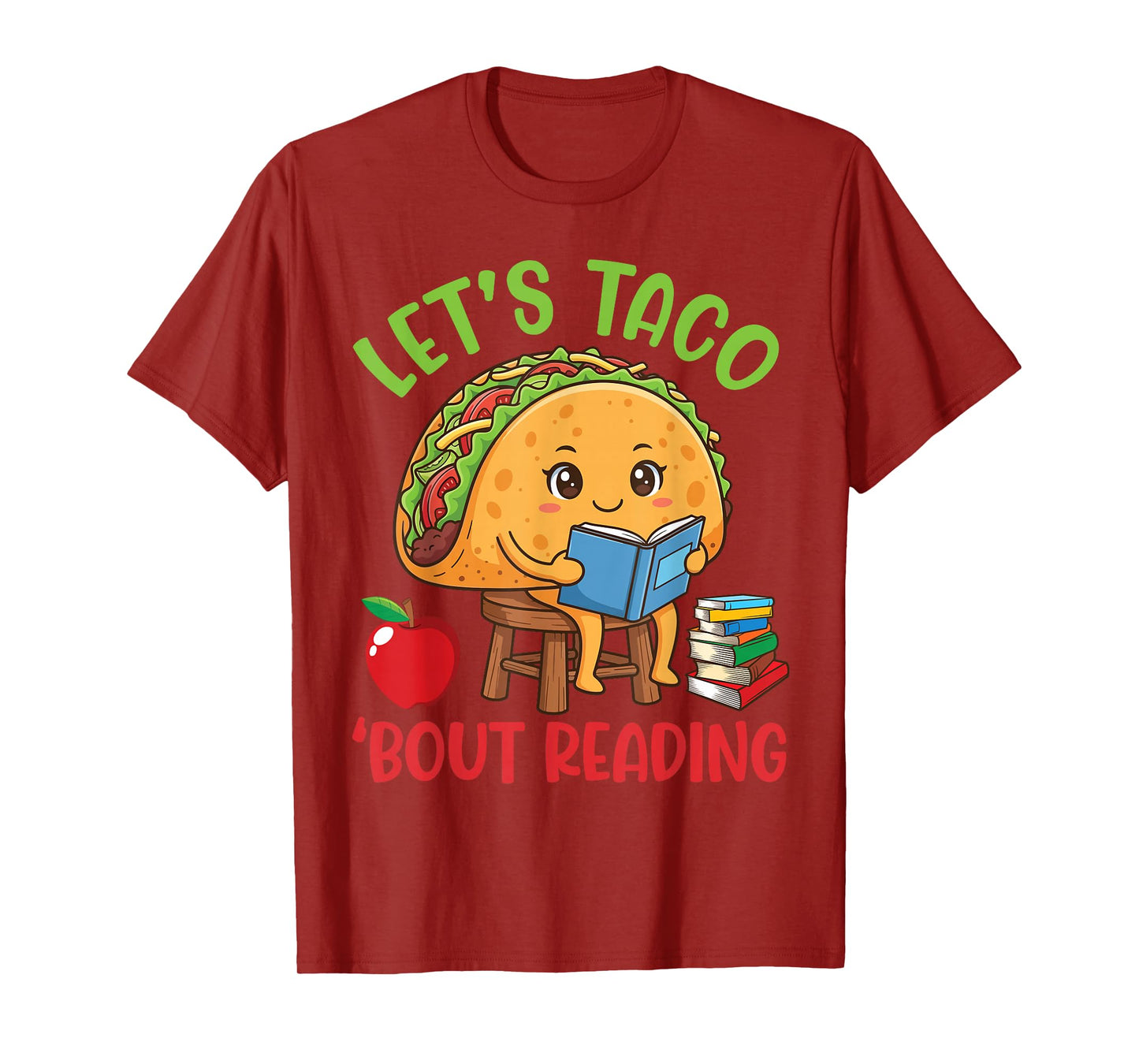 Cute Taco Reader and Books Let’s Taco Bout Reading Halloween T-Shirt