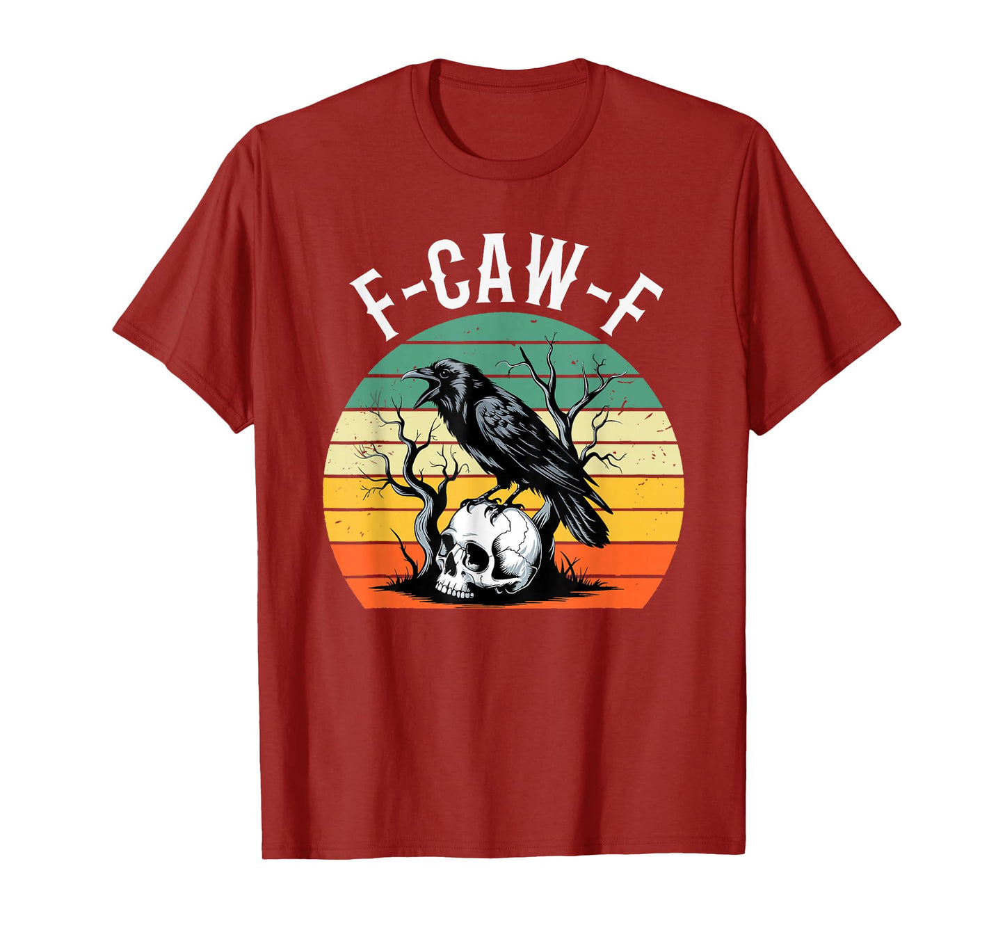 Black Crow, F-Caw-F Funny Black Bird Women Men Vintage T-Shirt