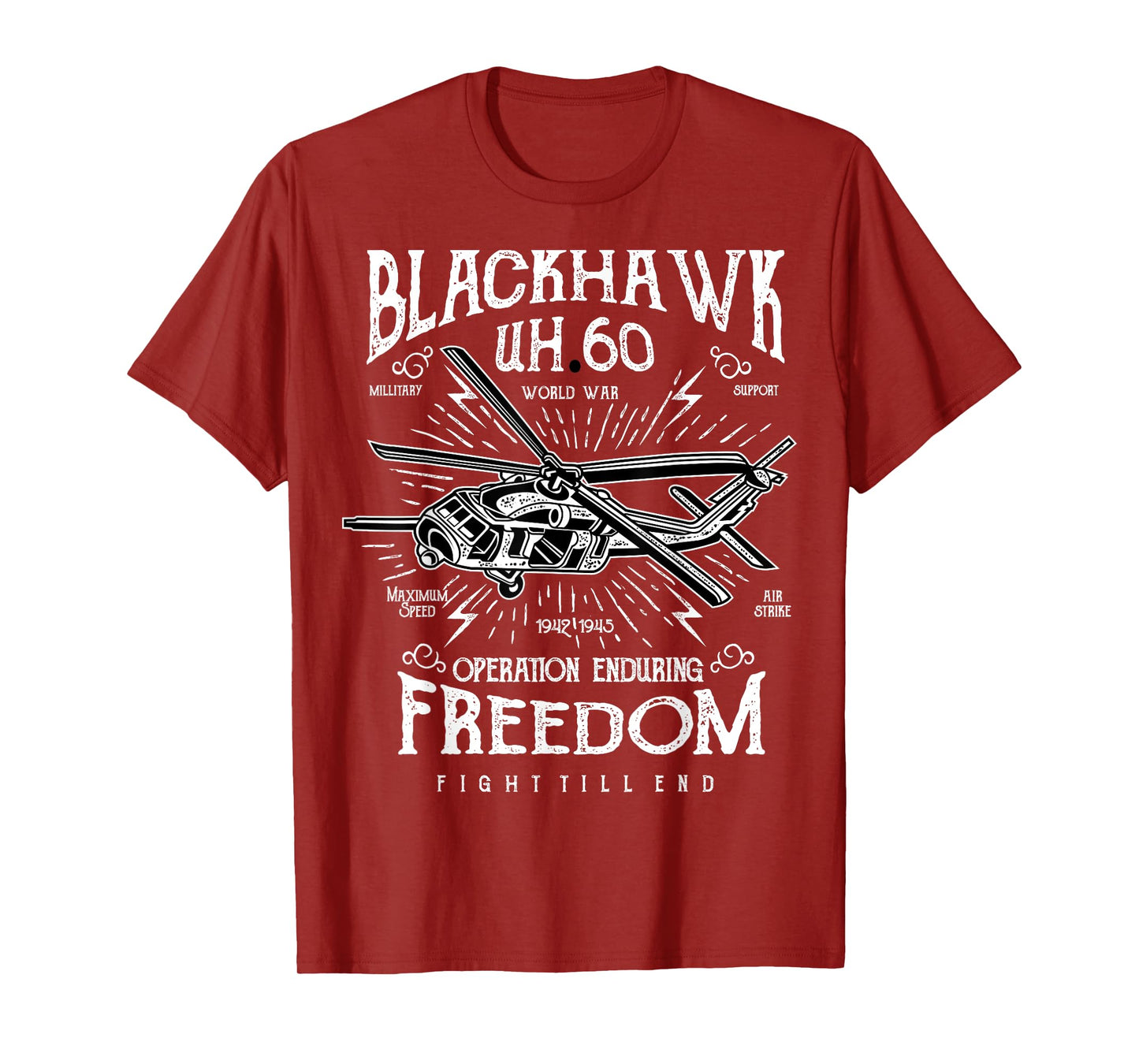UH-60 Blackhawk Helicopter Vintage Design T-Shirt