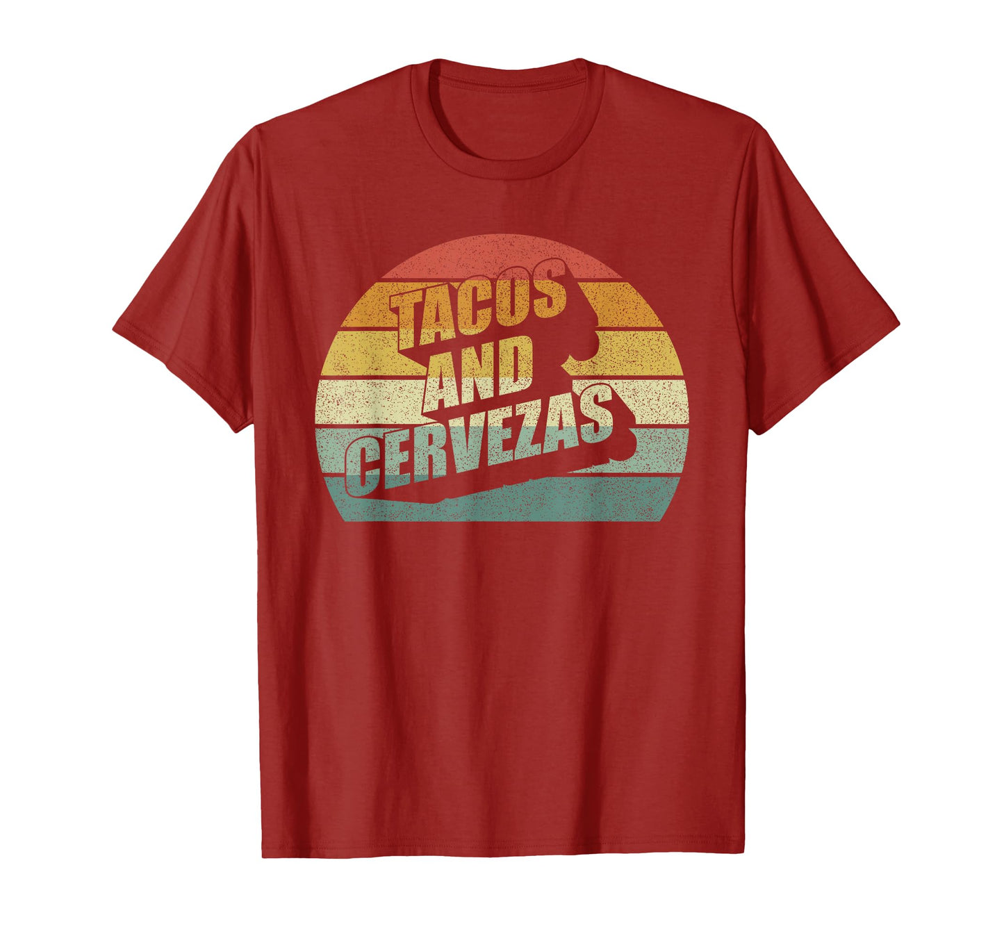 Retro Tacos And Cervezas Funny Taco Beer Party Gifts Vintage T-Shirt