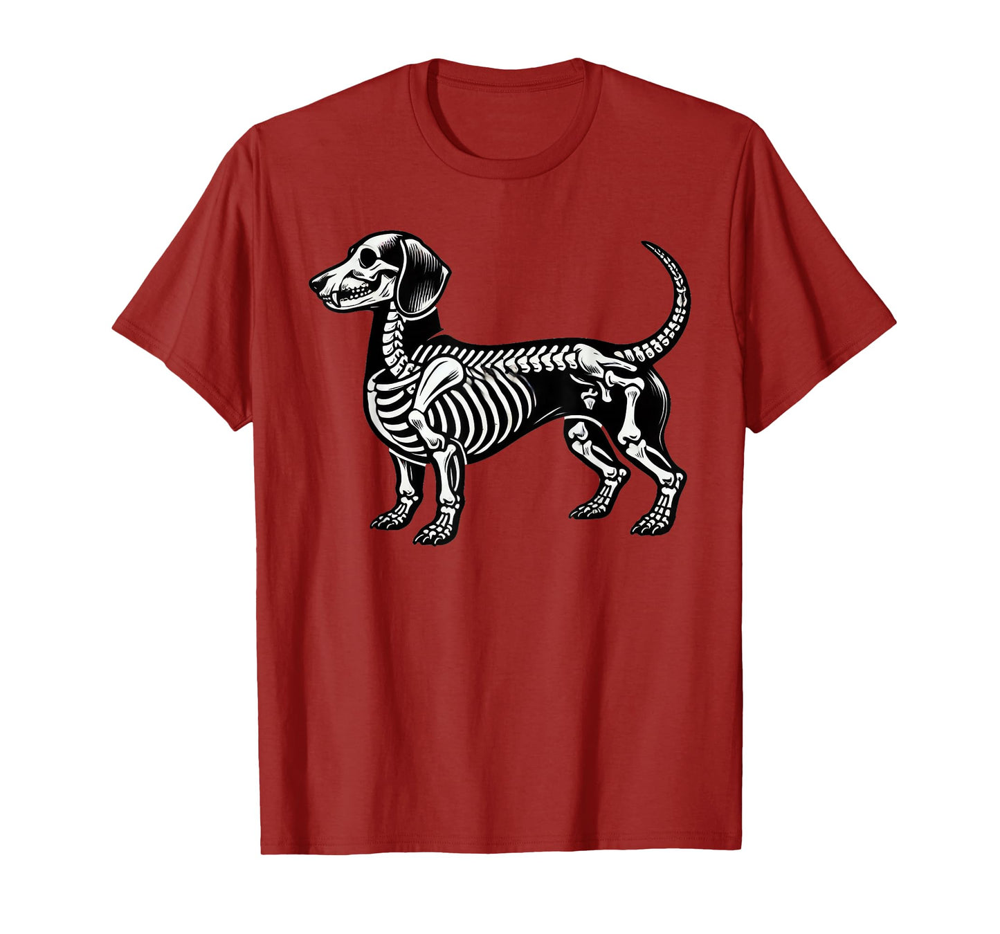 Dachshund Dog Skeleton Halloween T-Shirt