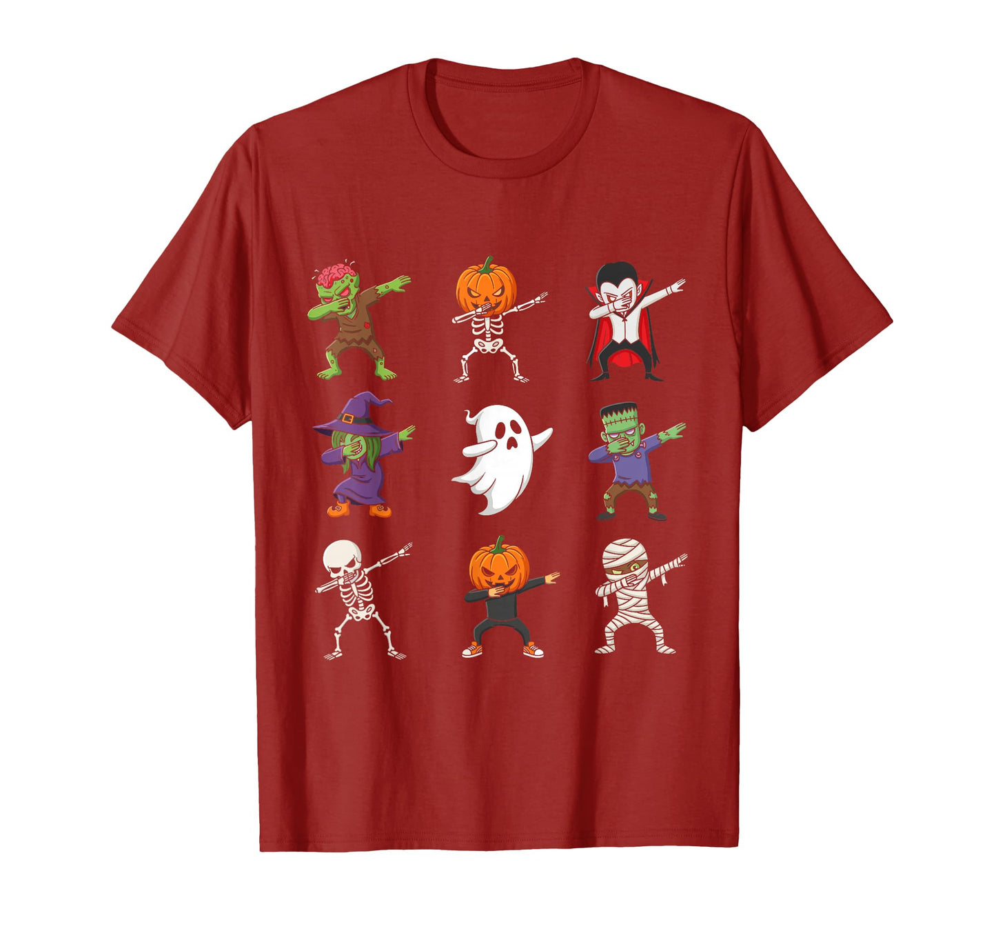 Dabbing Halloween Costumes Skeleton Zombie Pumpkin Mummy T-Shirt